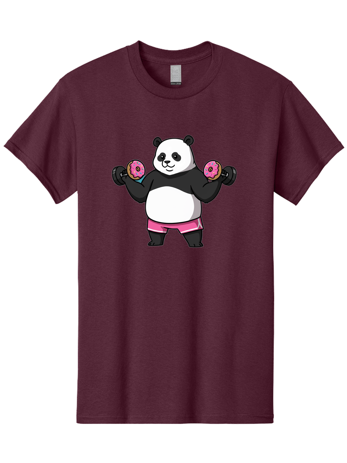 Panda-Lifting-Donuts-Dumbbells Men'S Graphic Tee, 100% Cotton, Comfortable Casual Summer Wear, Machine Washable, Vintage Camera, Old Camera, Antique Camera, Black Camera, Classic Photography, Photography Equipment, Nostalgic Device, Baf951