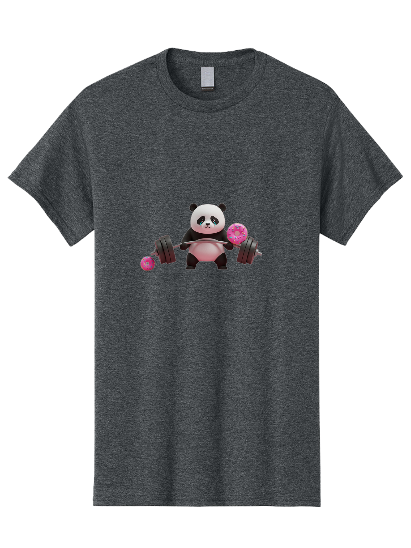 Panda-Lifting-Donuts Men'S Graphic Tee, 100% Cotton, Comfortable Casual Summer Wear, Machine Washable, Vintage Camera, Old Camera, Antique Camera, Black Camera, Classic Photography, Photography Equipment, Nostalgic Device, Film Camera, Baf952