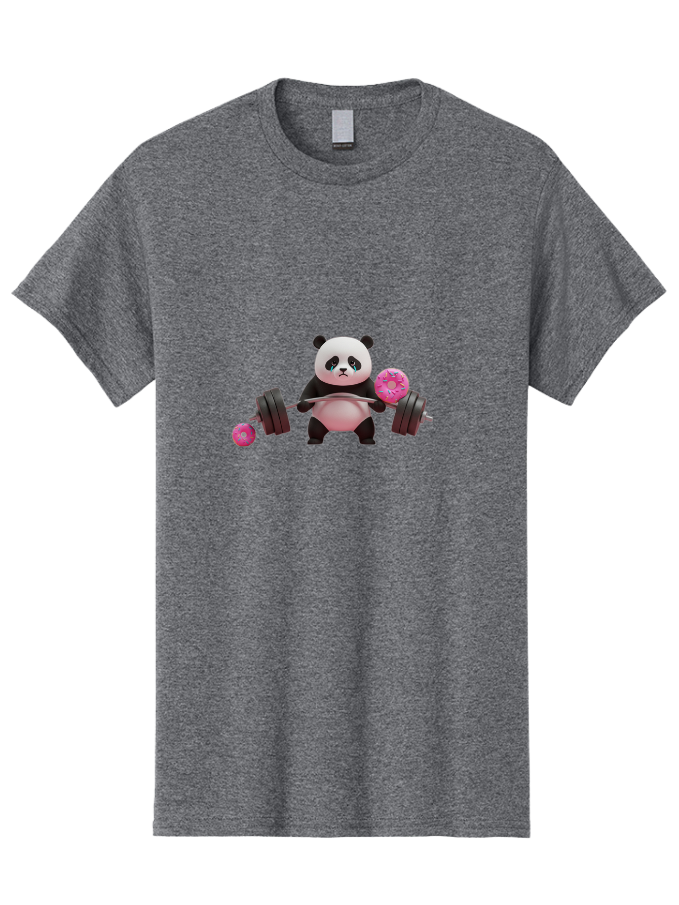 Panda-Lifting-Donuts Men'S Graphic Tee, 100% Cotton, Comfortable Casual Summer Wear, Machine Washable, Vintage Camera, Old Camera, Antique Camera, Black Camera, Classic Photography, Photography Equipment, Nostalgic Device, Film Camera, Baf952