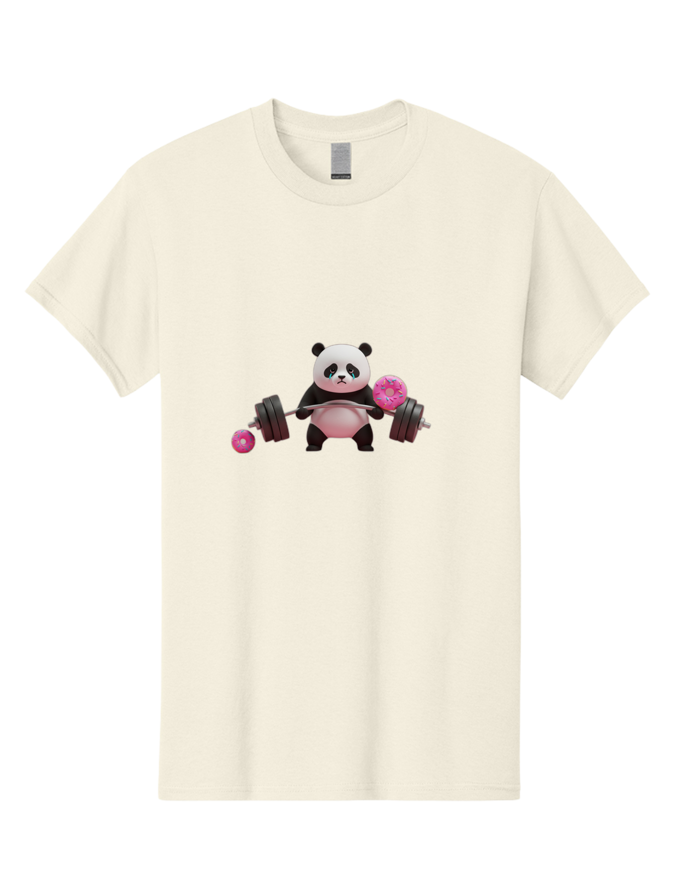 Panda-Lifting-Donuts Men'S Graphic Tee, 100% Cotton, Comfortable Casual Summer Wear, Machine Washable, Vintage Camera, Old Camera, Antique Camera, Black Camera, Classic Photography, Photography Equipment, Nostalgic Device, Film Camera, Baf952