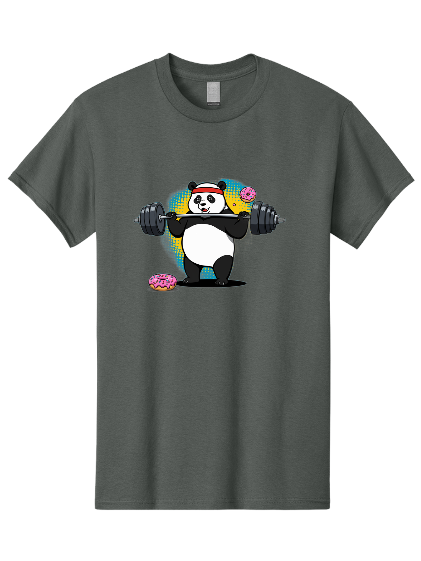 Panda-Lifting-Weights-2 Men'S Graphic Tee, 100% Cotton, Comfortable Casual Summer Wear, Machine Washable, Vintage Camera, Old Camera, Antique Camera, Black Camera, Classic Photography, Photography Equipment, Nostalgic Device, Film Camera, Baf954