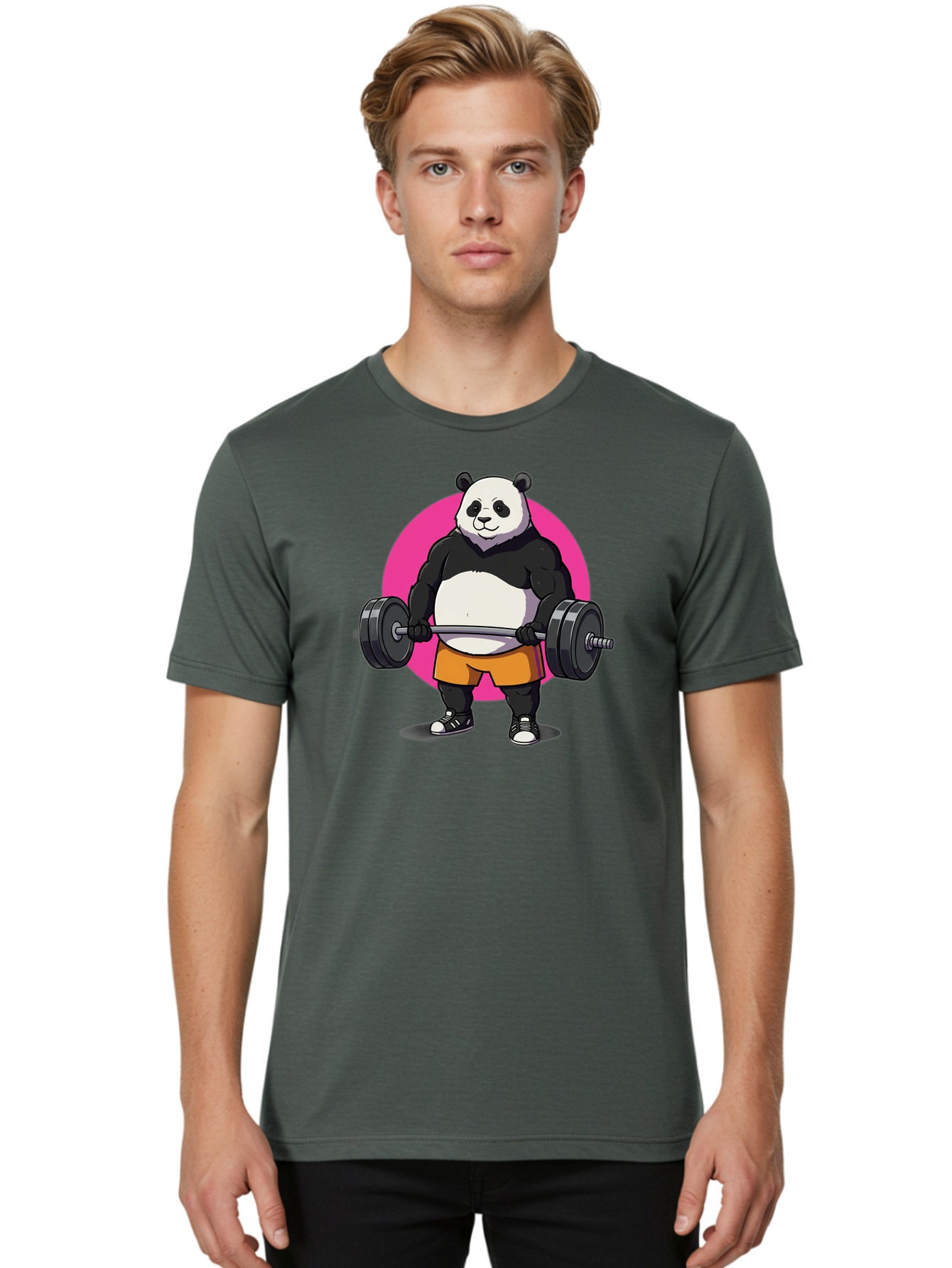 Panda-Lifting-Weights-4 Men'S Graphic Tee, 100% Cotton, Comfortable Casual Summer Wear, Machine Washable, Vintage Camera, Old Camera, Antique Camera, Black Camera, Classic Photography, Photography Equipment, Nostalgic Device, Film Camera, Baf956