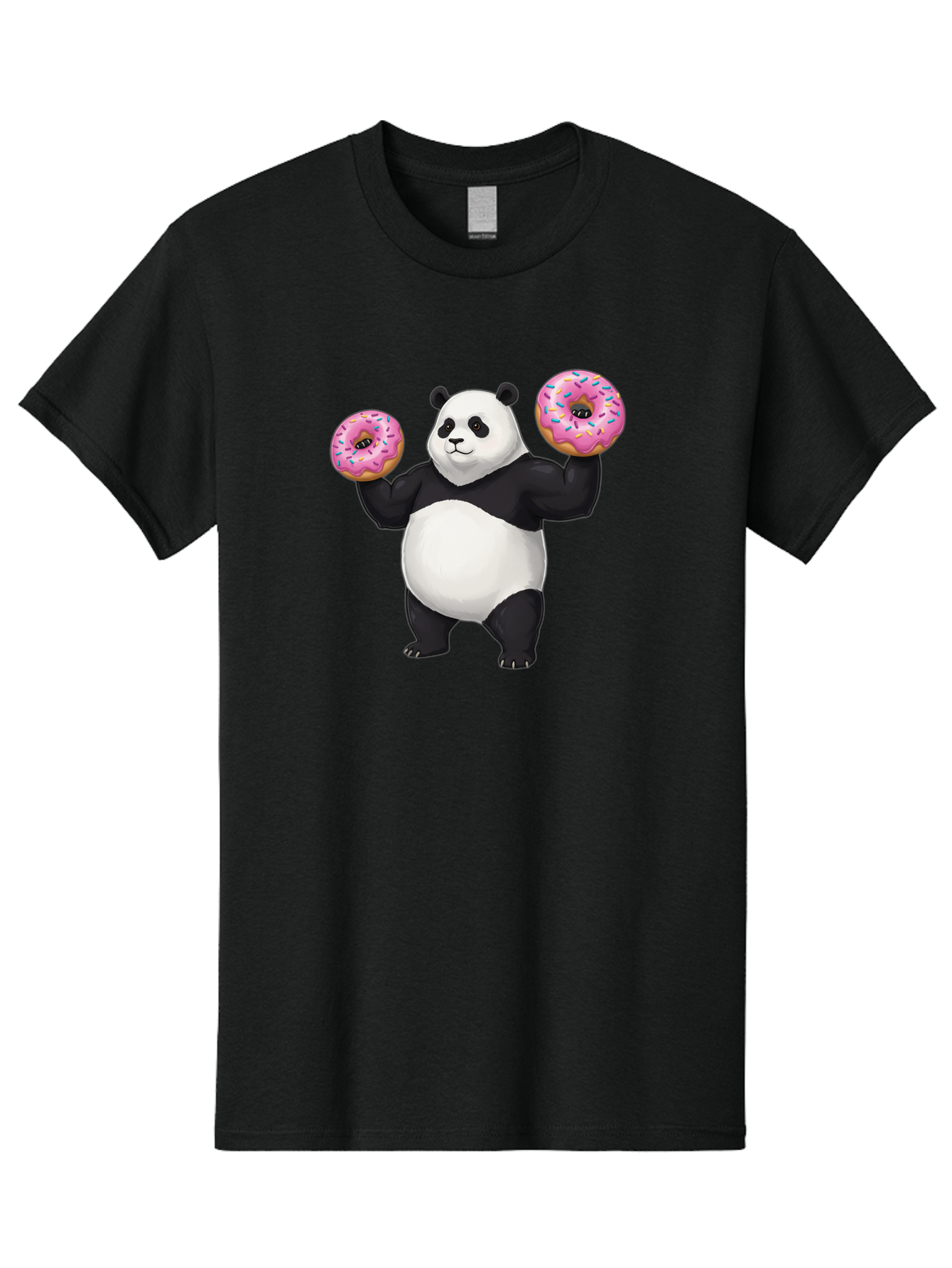 Panda-With-Donuts Men'S Graphic Tee, 100% Cotton, Comfortable Casual Summer Wear, Machine Washable, Vintage Camera, Old Camera, Antique Camera, Black Camera, Classic Photography, Photography Equipment, Nostalgic Device, Film Camera, Camera Art Baf963