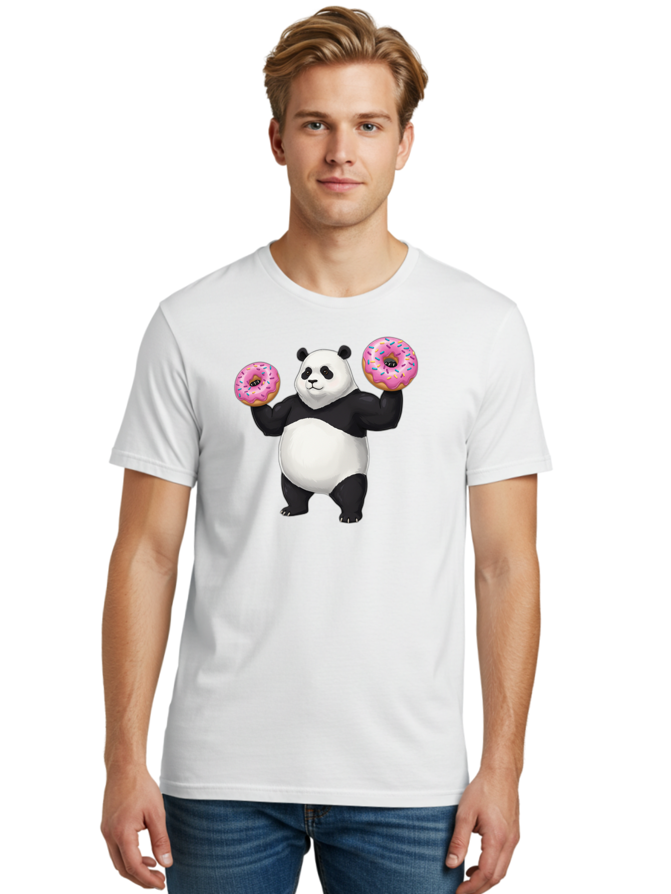 Panda-With-Donuts Men'S Graphic Tee, 100% Cotton, Comfortable Casual Summer Wear, Machine Washable, Vintage Camera, Old Camera, Antique Camera, Black Camera, Classic Photography, Photography Equipment, Nostalgic Device, Film Camera, Camera Art Baf963