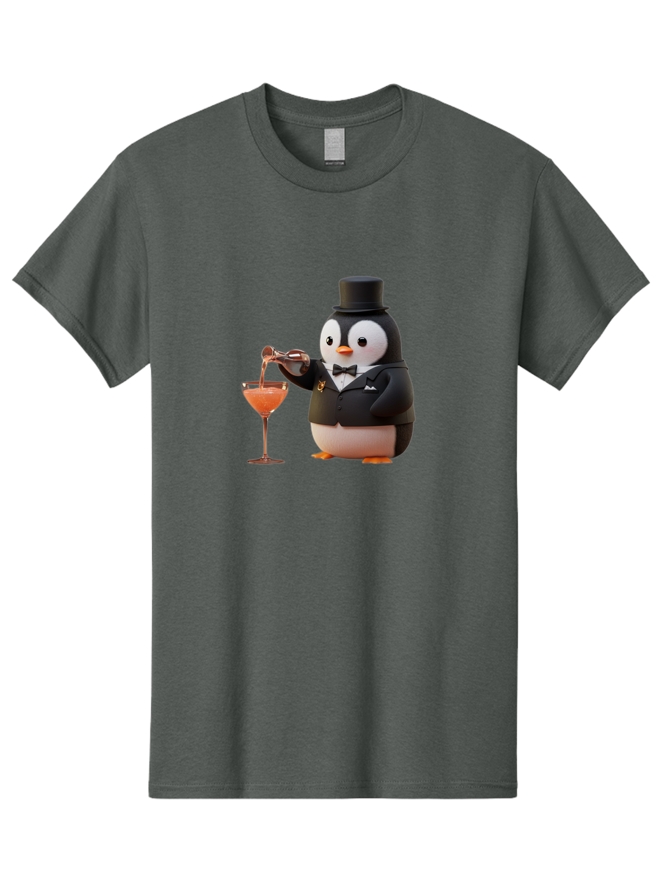 Penguin-Bartender-1 Men'S Graphic Tee, 100% Cotton, Comfortable Casual Summer Wear, Machine Washable, Vintage Camera, Old Camera, Antique Camera, Black Camera, Classic Photography, Photography Equipment, Nostalgic Device, Film Camera, Baf966