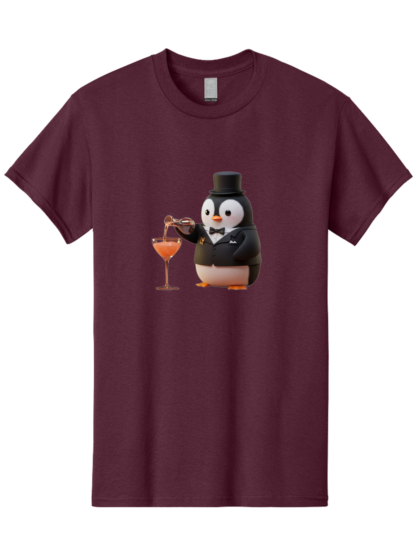 Penguin-Bartender-1 Men'S Graphic Tee, 100% Cotton, Comfortable Casual Summer Wear, Machine Washable, Vintage Camera, Old Camera, Antique Camera, Black Camera, Classic Photography, Photography Equipment, Nostalgic Device, Film Camera, Baf966
