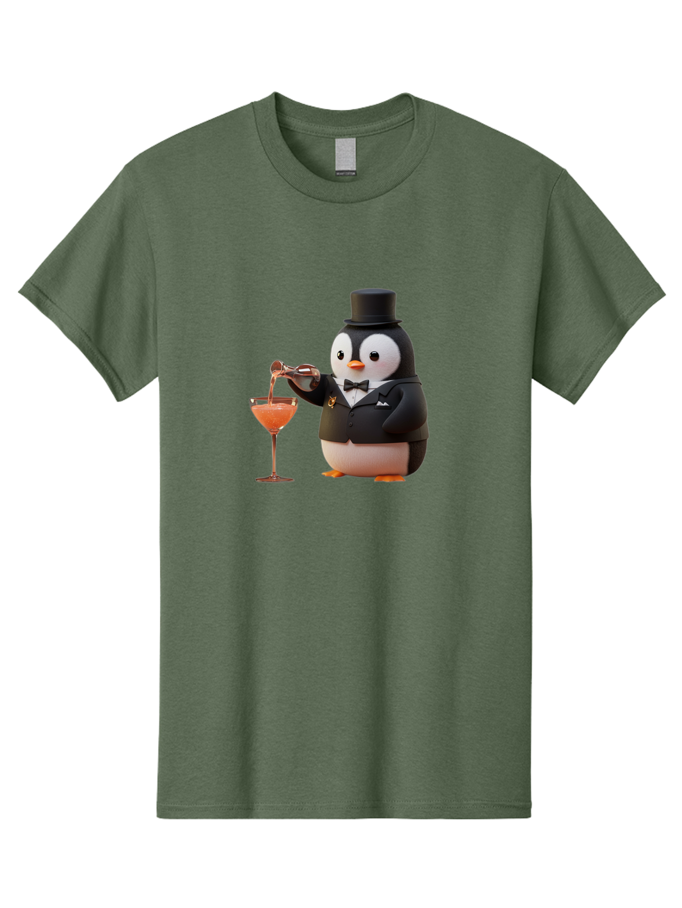Penguin-Bartender-1 Men'S Graphic Tee, 100% Cotton, Comfortable Casual Summer Wear, Machine Washable, Vintage Camera, Old Camera, Antique Camera, Black Camera, Classic Photography, Photography Equipment, Nostalgic Device, Film Camera, Baf966