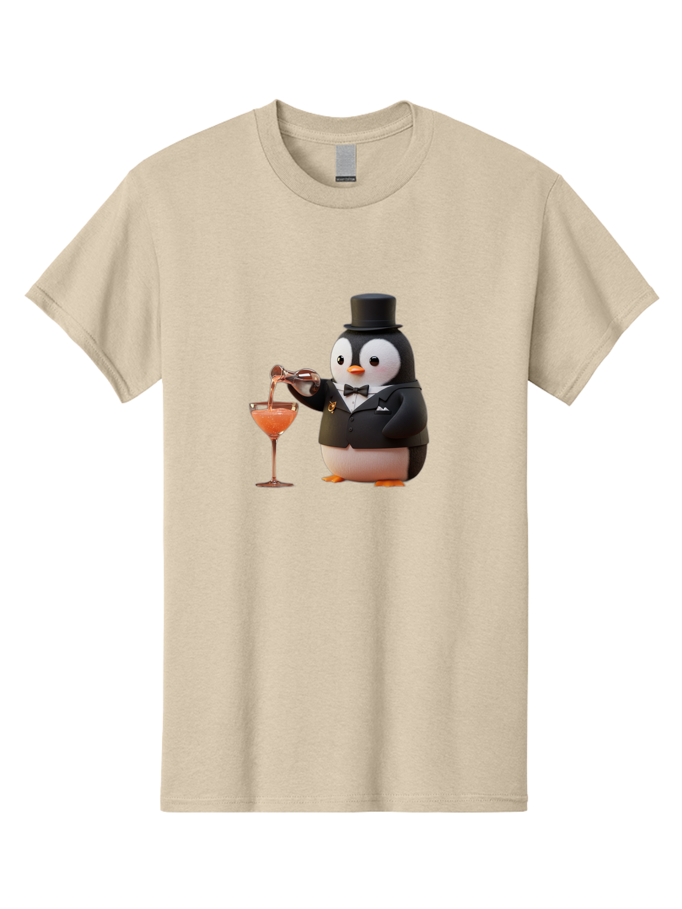 Penguin-Bartender-1 Men'S Graphic Tee, 100% Cotton, Comfortable Casual Summer Wear, Machine Washable, Vintage Camera, Old Camera, Antique Camera, Black Camera, Classic Photography, Photography Equipment, Nostalgic Device, Film Camera, Baf966