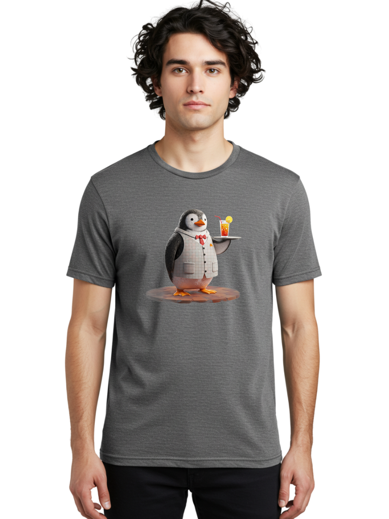 Penguin-Bartender-11 Men'S Graphic Tee, 100% Cotton, Comfortable Casual Summer Wear, Machine Washable, Vintage Camera, Old Camera, Antique Camera, Black Camera, Classic Photography, Photography Equipment, Nostalgic Device, Film Camera, Baf968