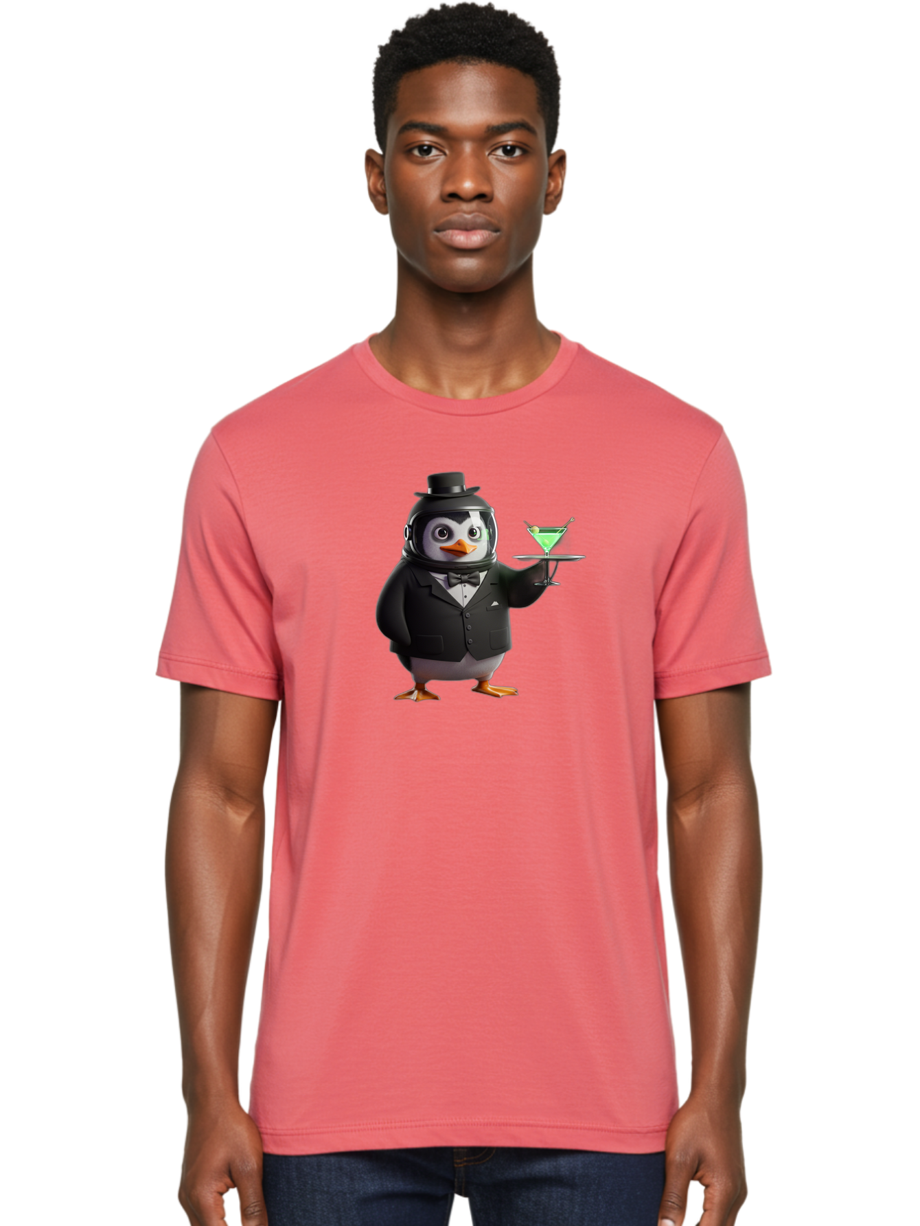 Penguin-Bartender-12 Men'S Graphic Tee, 100% Cotton, Comfortable Casual Summer Wear, Machine Washable, Vintage Camera, Old Camera, Antique Camera, Black Camera, Classic Photography, Photography Equipment, Nostalgic Device, Film Camera, Baf969