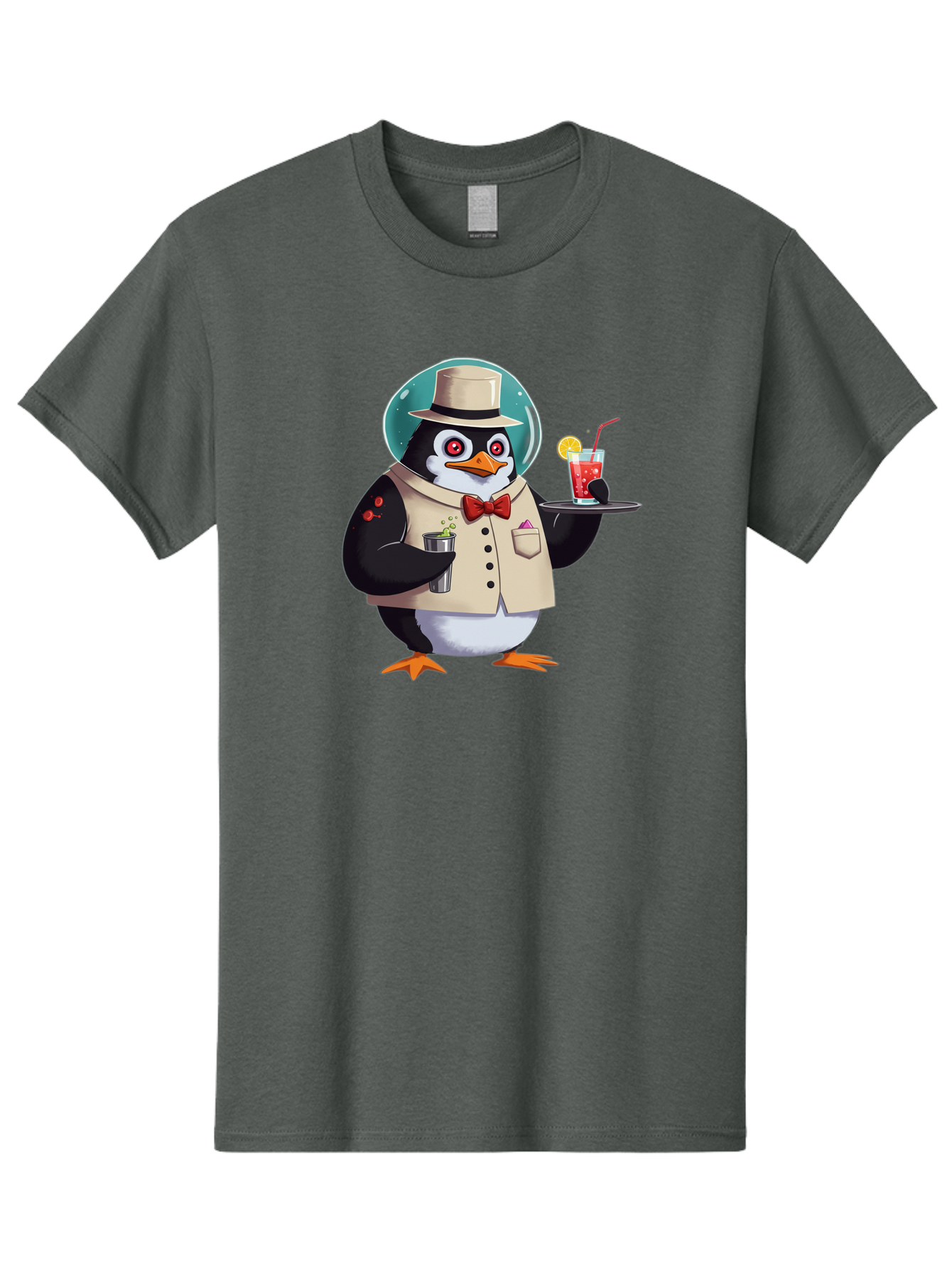 Penguin-Bartender-13 Men'S Graphic Tee, 100% Cotton, Comfortable Casual Summer Wear, Machine Washable, Vintage Camera, Old Camera, Antique Camera, Black Camera, Classic Photography, Photography Equipment, Nostalgic Device, Film Camera, Baf970
