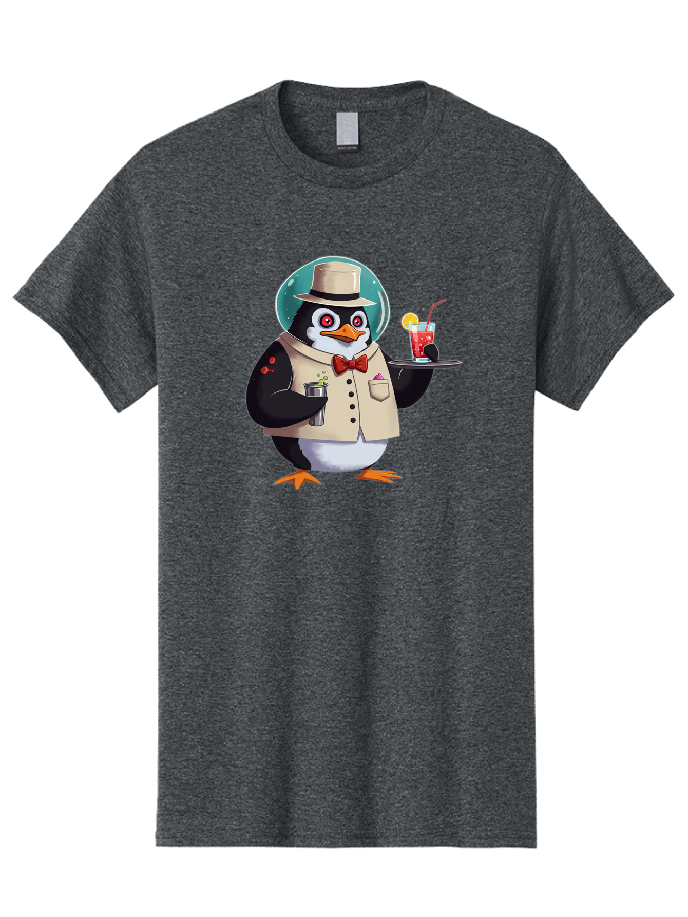 Penguin-Bartender-13 Men'S Graphic Tee, 100% Cotton, Comfortable Casual Summer Wear, Machine Washable, Vintage Camera, Old Camera, Antique Camera, Black Camera, Classic Photography, Photography Equipment, Nostalgic Device, Film Camera, Baf970