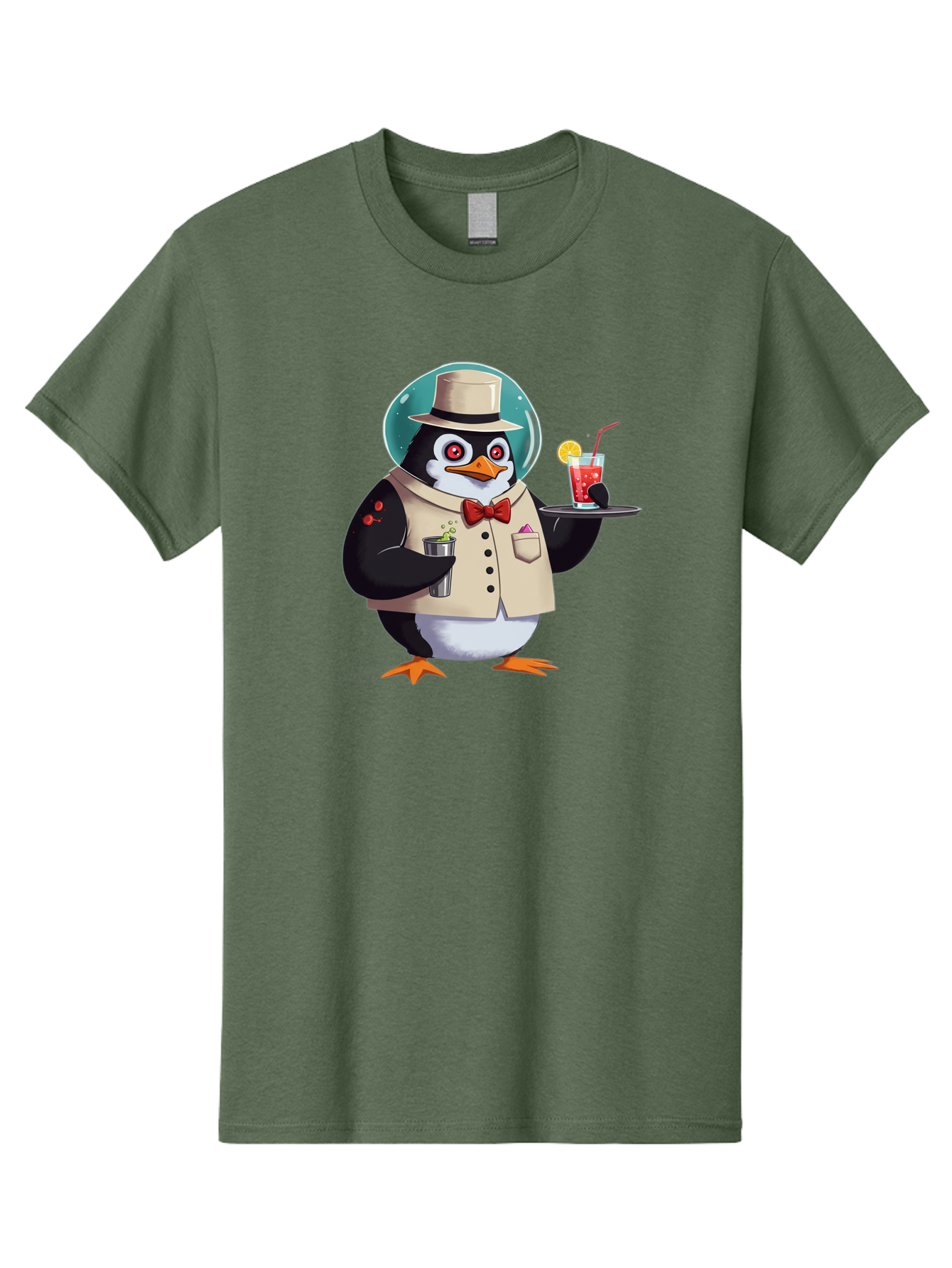 Penguin-Bartender-13 Men'S Graphic Tee, 100% Cotton, Comfortable Casual Summer Wear, Machine Washable, Vintage Camera, Old Camera, Antique Camera, Black Camera, Classic Photography, Photography Equipment, Nostalgic Device, Film Camera, Baf970