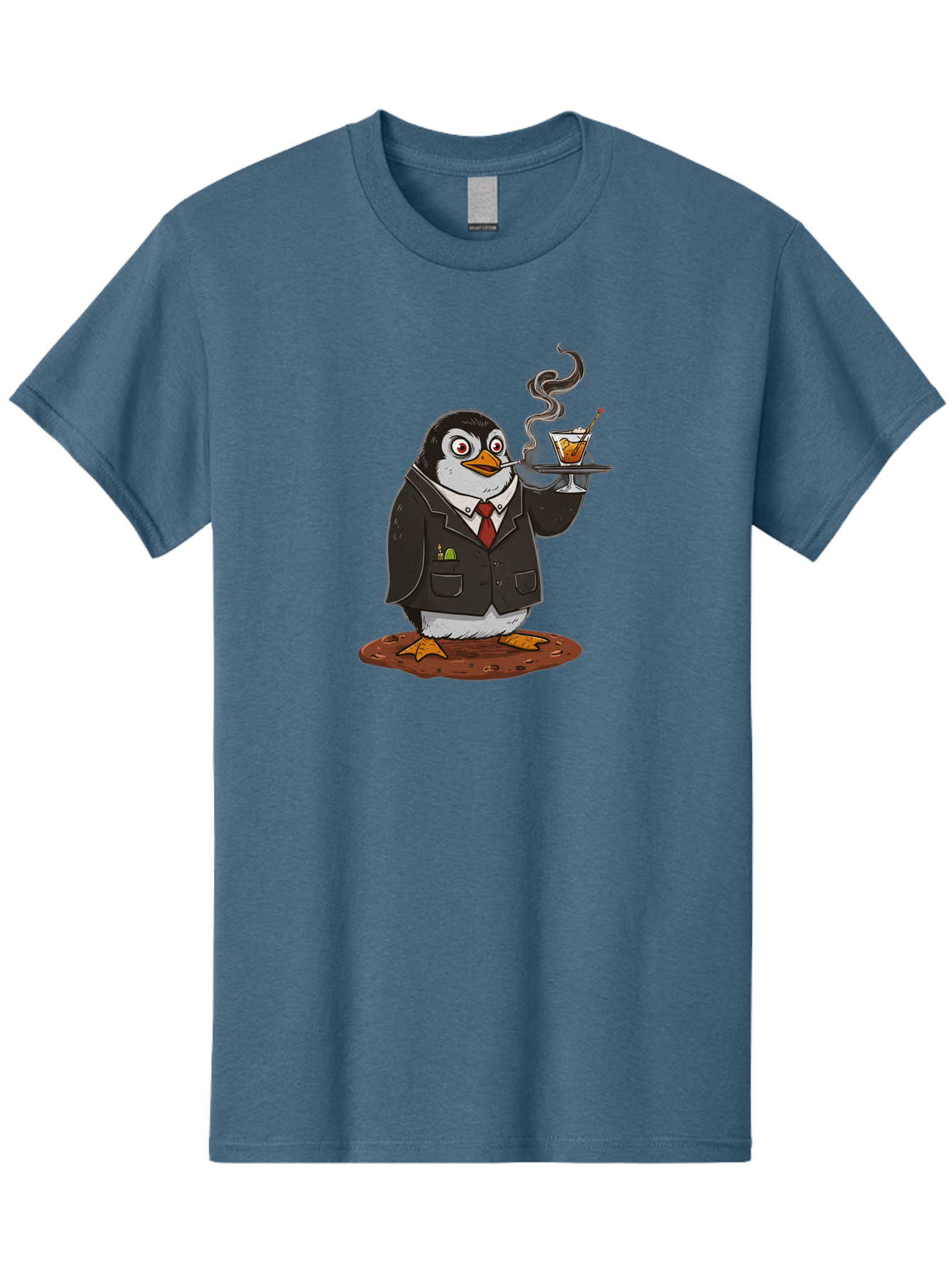 Penguin-Bartender-14 Men'S Graphic Tee, 100% Cotton, Comfortable Casual Summer Wear, Machine Washable, Vintage Camera, Old Camera, Antique Camera, Black Camera, Classic Photography, Photography Equipment, Nostalgic Device, Film Camera, Baf971