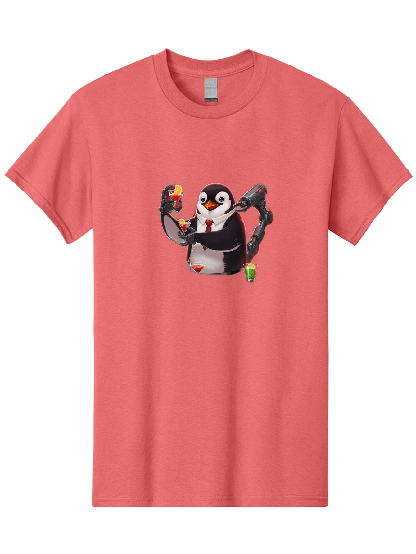 Penguin-Bartender-2 Men'S Graphic Tee, 100% Cotton, Comfortable Casual Summer Wear, Machine Washable, Vintage Camera, Old Camera, Antique Camera, Black Camera, Classic Photography, Photography Equipment, Nostalgic Device, Film Camera, Baf972