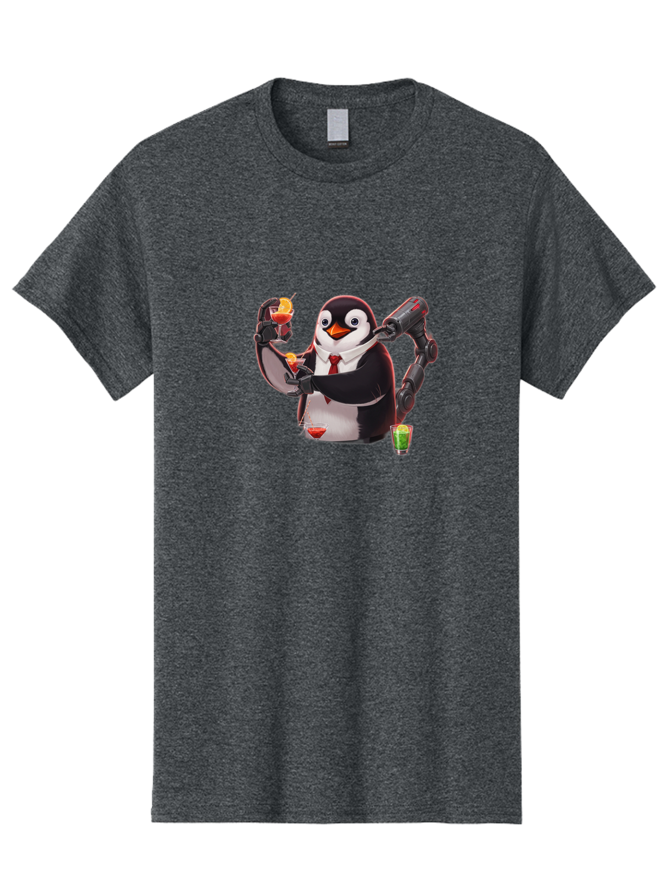 Penguin-Bartender-2 Men'S Graphic Tee, 100% Cotton, Comfortable Casual Summer Wear, Machine Washable, Vintage Camera, Old Camera, Antique Camera, Black Camera, Classic Photography, Photography Equipment, Nostalgic Device, Film Camera, Baf972