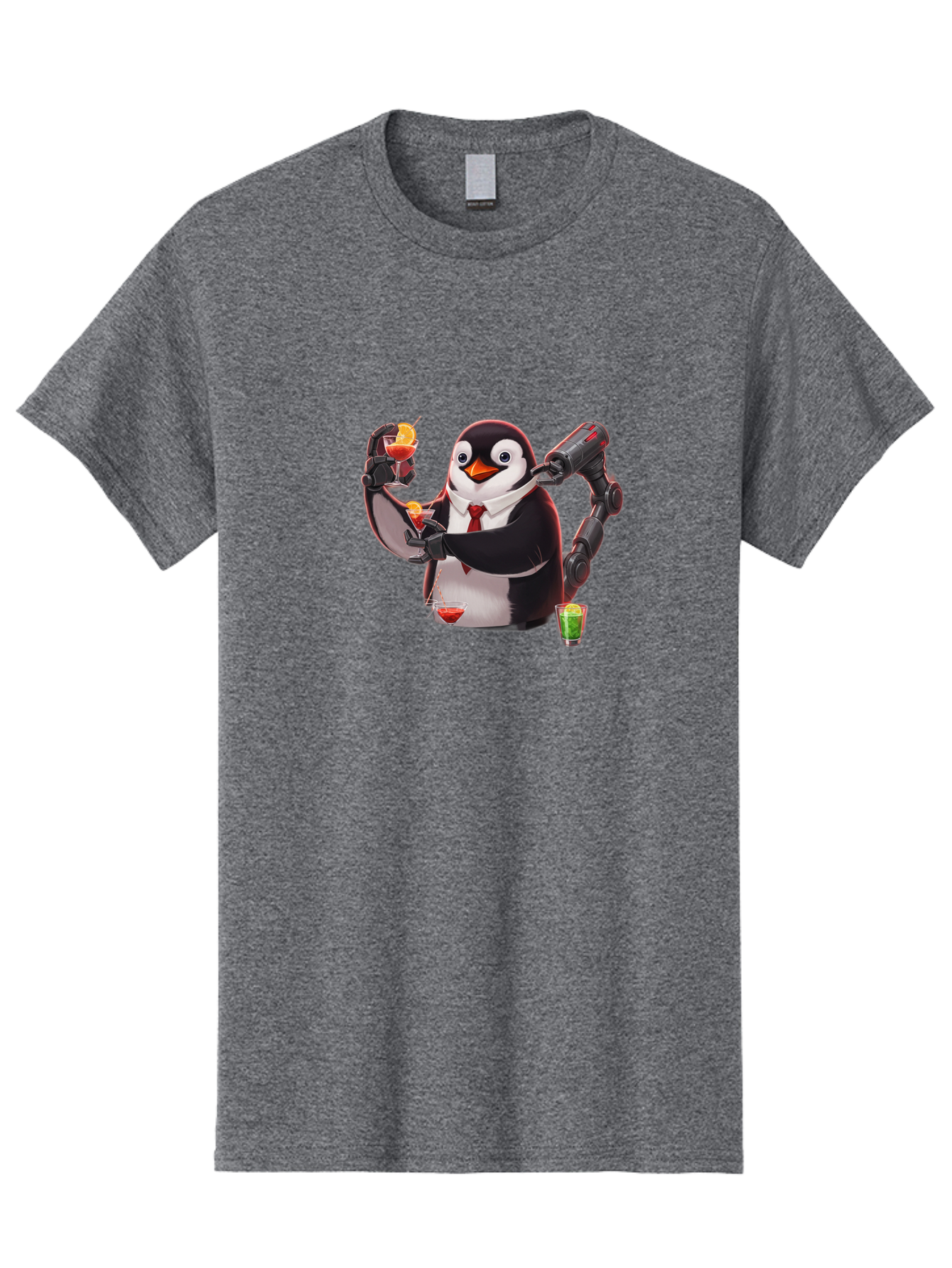 Penguin-Bartender-2 Men'S Graphic Tee, 100% Cotton, Comfortable Casual Summer Wear, Machine Washable, Vintage Camera, Old Camera, Antique Camera, Black Camera, Classic Photography, Photography Equipment, Nostalgic Device, Film Camera, Baf972