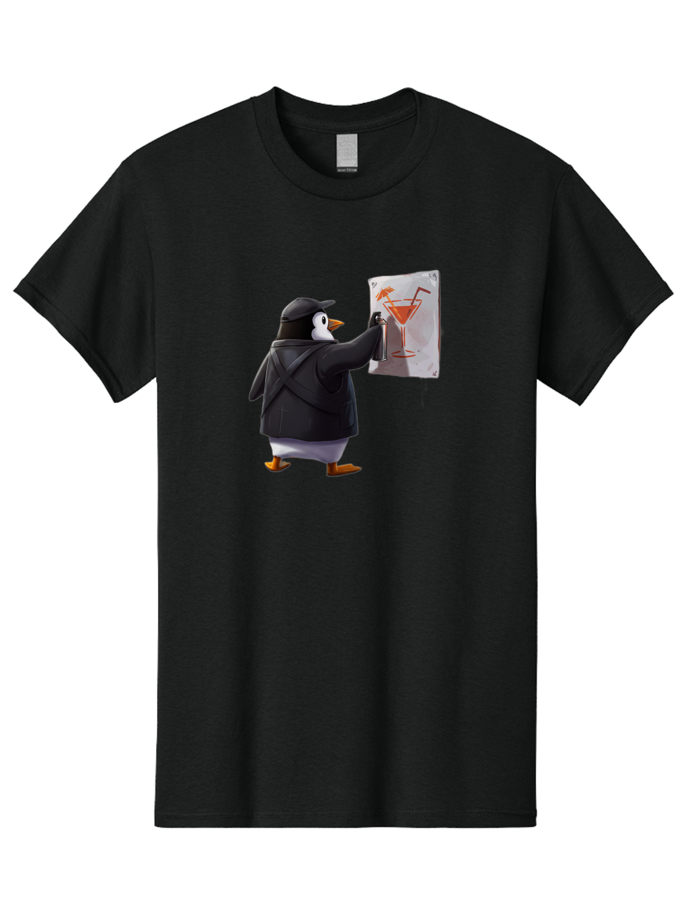 Penguin-Bartender-5 Men'S Graphic Tee, 100% Cotton, Comfortable Casual Summer Wear, Machine Washable, Vintage Camera, Old Camera, Antique Camera, Black Camera, Classic Photography, Photography Equipment, Nostalgic Device, Film Camera, Baf975