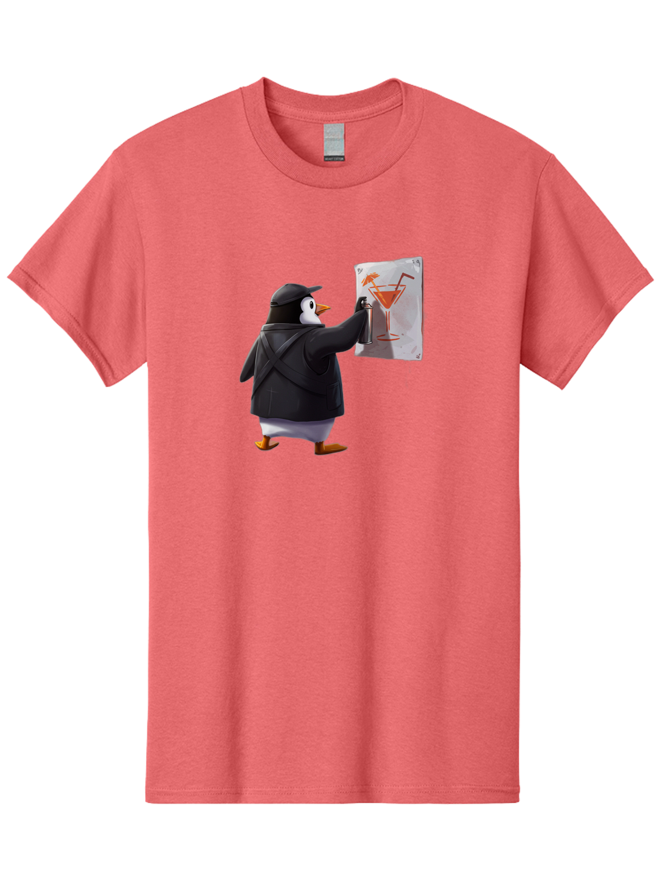 Penguin-Bartender-5 Men'S Graphic Tee, 100% Cotton, Comfortable Casual Summer Wear, Machine Washable, Vintage Camera, Old Camera, Antique Camera, Black Camera, Classic Photography, Photography Equipment, Nostalgic Device, Film Camera, Baf975