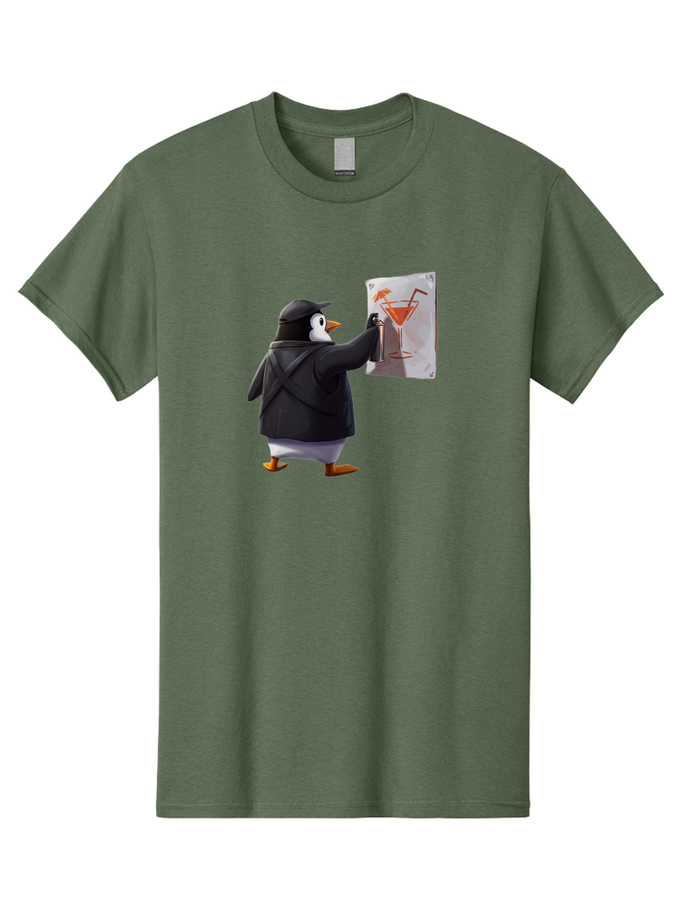 Penguin-Bartender-5 Men'S Graphic Tee, 100% Cotton, Comfortable Casual Summer Wear, Machine Washable, Vintage Camera, Old Camera, Antique Camera, Black Camera, Classic Photography, Photography Equipment, Nostalgic Device, Film Camera, Baf975