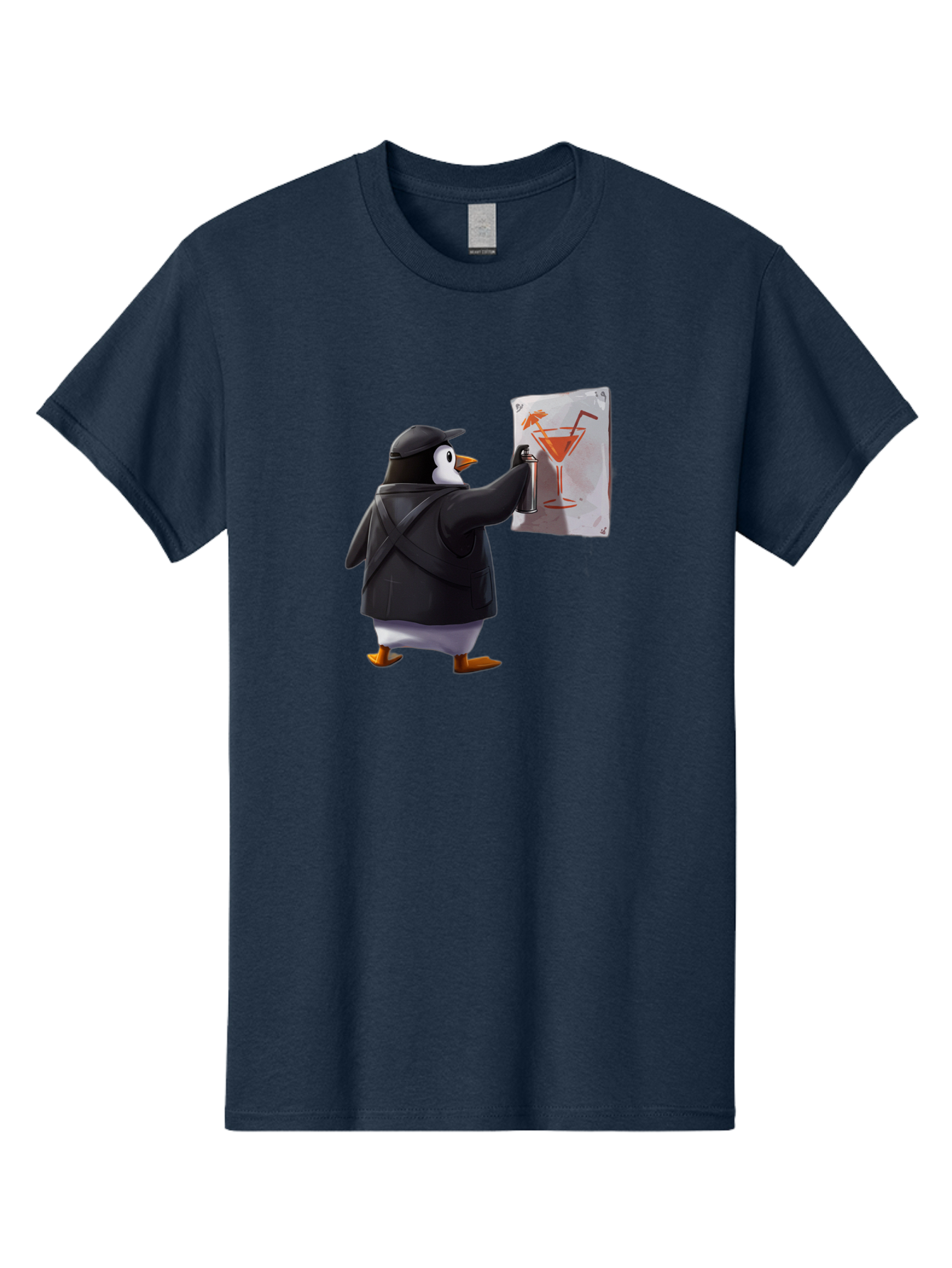 Penguin-Bartender-5 Men'S Graphic Tee, 100% Cotton, Comfortable Casual Summer Wear, Machine Washable, Vintage Camera, Old Camera, Antique Camera, Black Camera, Classic Photography, Photography Equipment, Nostalgic Device, Film Camera, Baf975