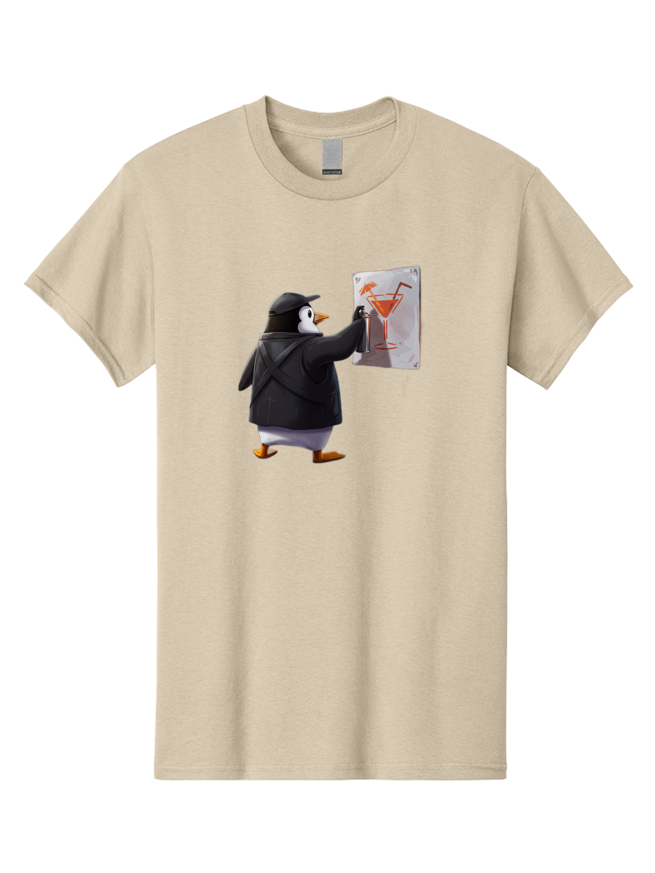 Penguin-Bartender-5 Men'S Graphic Tee, 100% Cotton, Comfortable Casual Summer Wear, Machine Washable, Vintage Camera, Old Camera, Antique Camera, Black Camera, Classic Photography, Photography Equipment, Nostalgic Device, Film Camera, Baf975