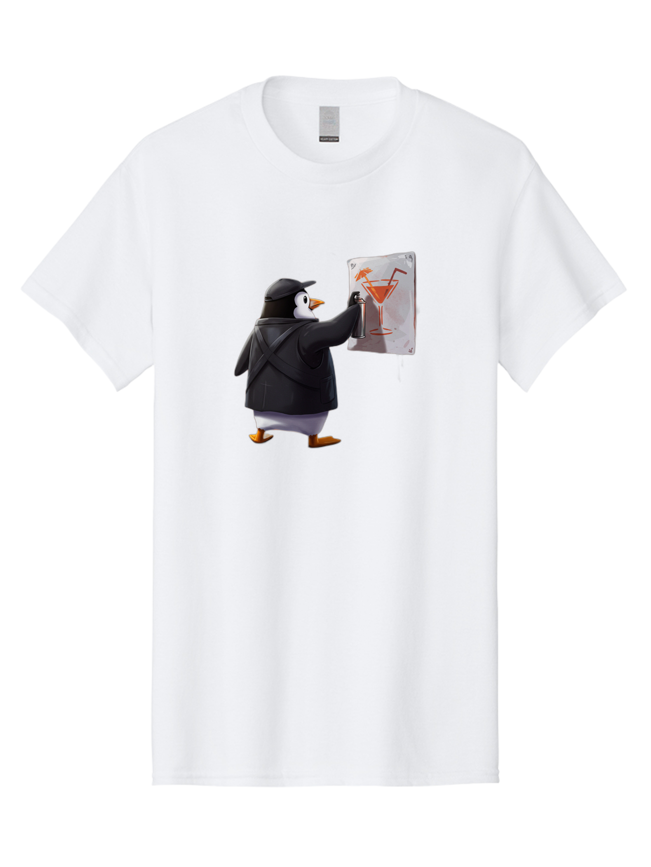 Penguin-Bartender-5 Men'S Graphic Tee, 100% Cotton, Comfortable Casual Summer Wear, Machine Washable, Vintage Camera, Old Camera, Antique Camera, Black Camera, Classic Photography, Photography Equipment, Nostalgic Device, Film Camera, Baf975
