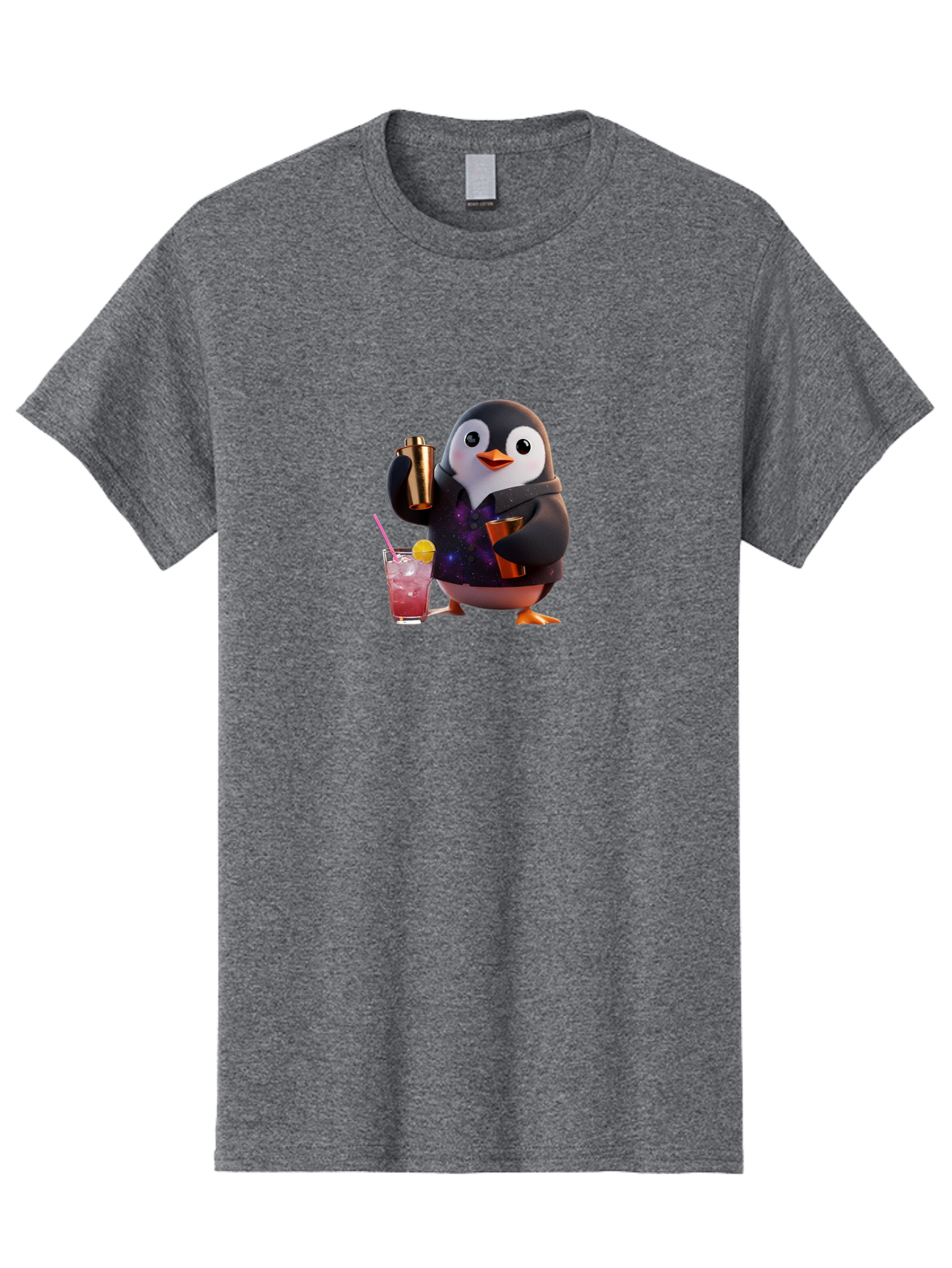 Penguin-Bartender-8 Men'S Graphic Tee, 100% Cotton, Comfortable Casual Summer Wear, Machine Washable, Vintage Camera, Old Camera, Antique Camera, Black Camera, Classic Photography, Photography Equipment, Nostalgic Device, Film Camera, Baf978