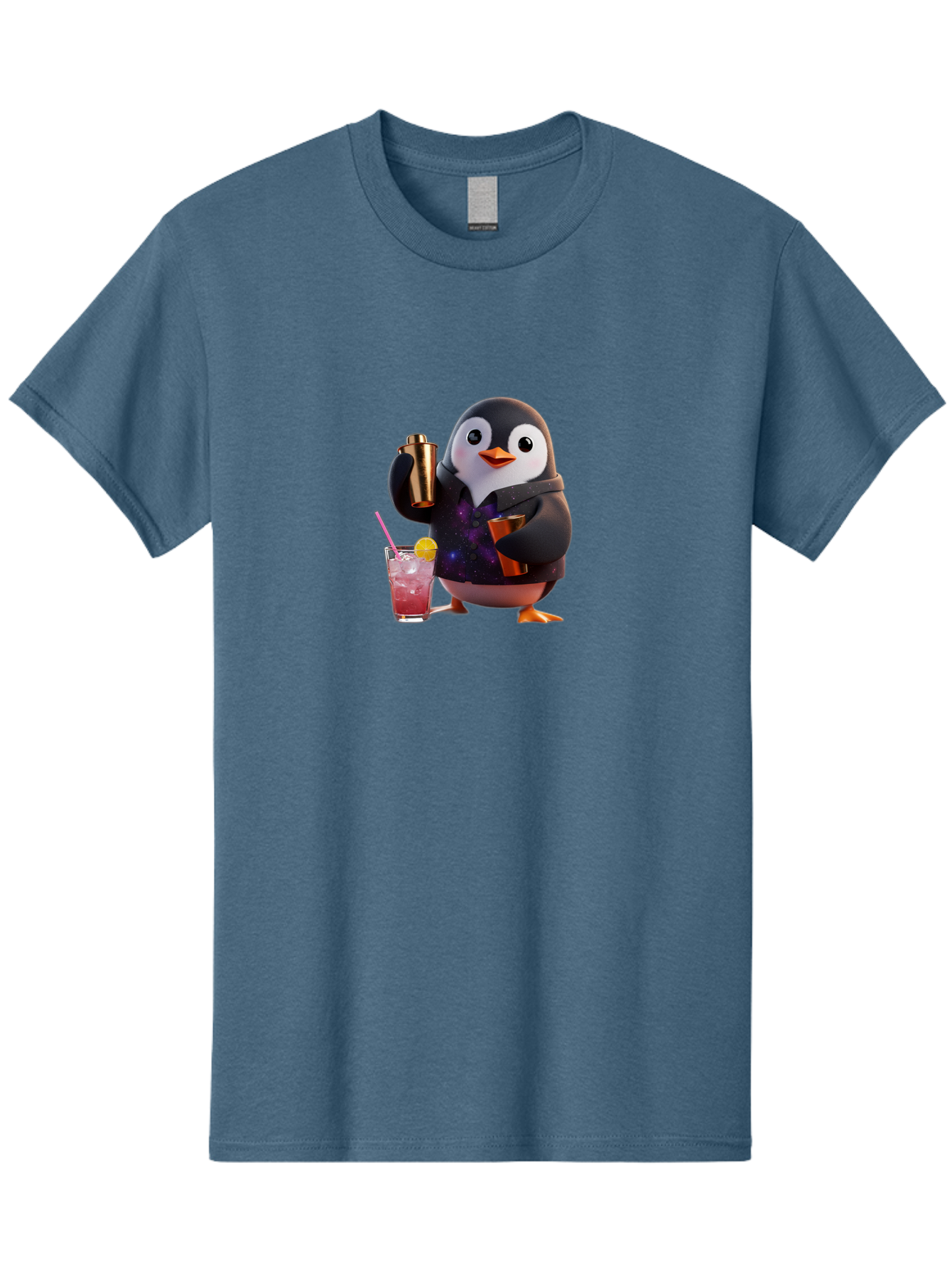 Penguin-Bartender-8 Men'S Graphic Tee, 100% Cotton, Comfortable Casual Summer Wear, Machine Washable, Vintage Camera, Old Camera, Antique Camera, Black Camera, Classic Photography, Photography Equipment, Nostalgic Device, Film Camera, Baf978