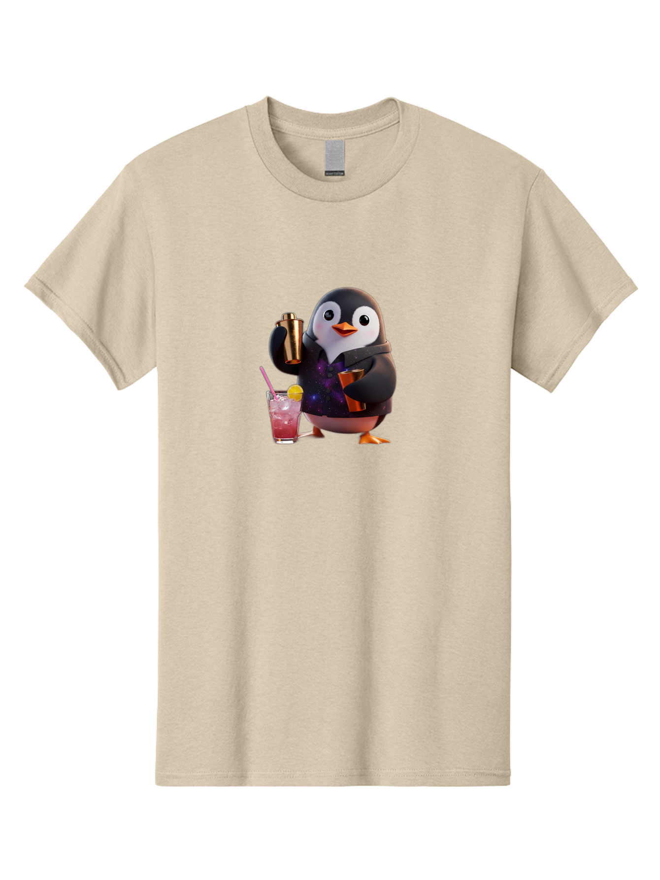 Penguin-Bartender-8 Men'S Graphic Tee, 100% Cotton, Comfortable Casual Summer Wear, Machine Washable, Vintage Camera, Old Camera, Antique Camera, Black Camera, Classic Photography, Photography Equipment, Nostalgic Device, Film Camera, Baf978