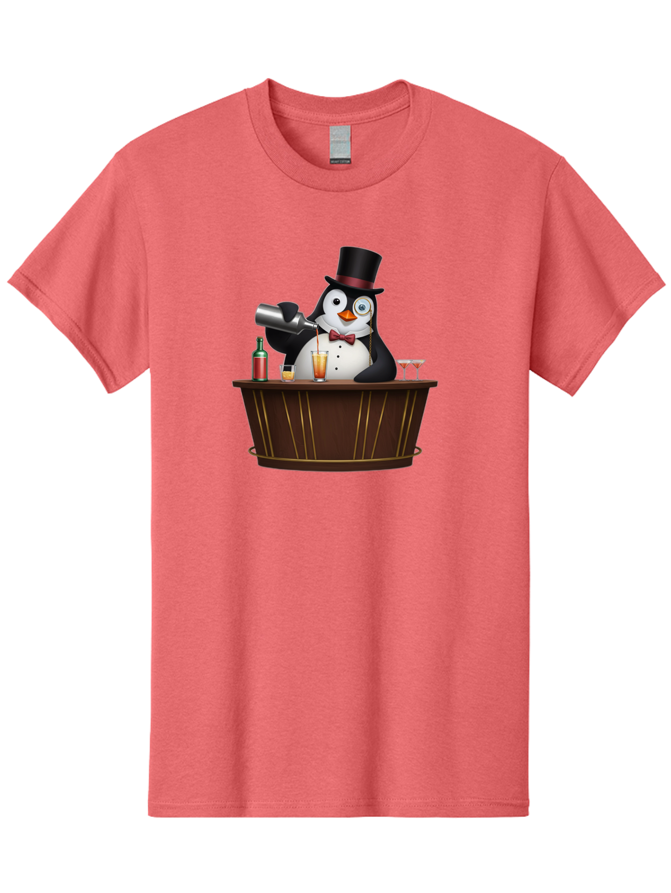 Penguin-Bartender-9 Men'S Graphic Tee, 100% Cotton, Comfortable Casual Summer Wear, Machine Washable, Vintage Camera, Old Camera, Antique Camera, Black Camera, Classic Photography, Photography Equipment, Nostalgic Device, Film Camera, Baf979