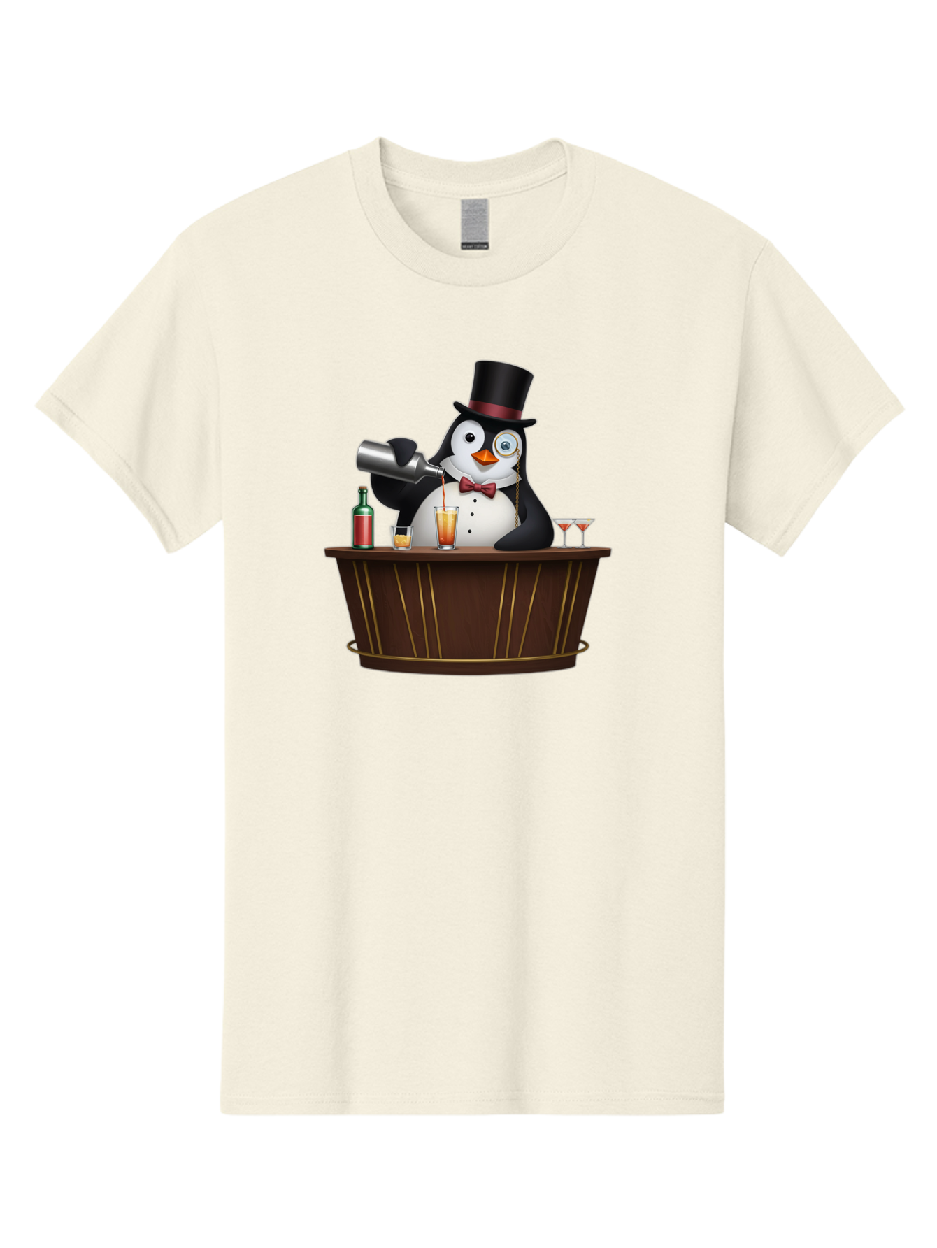 Penguin-Bartender-9 Men'S Graphic Tee, 100% Cotton, Comfortable Casual Summer Wear, Machine Washable, Vintage Camera, Old Camera, Antique Camera, Black Camera, Classic Photography, Photography Equipment, Nostalgic Device, Film Camera, Baf979
