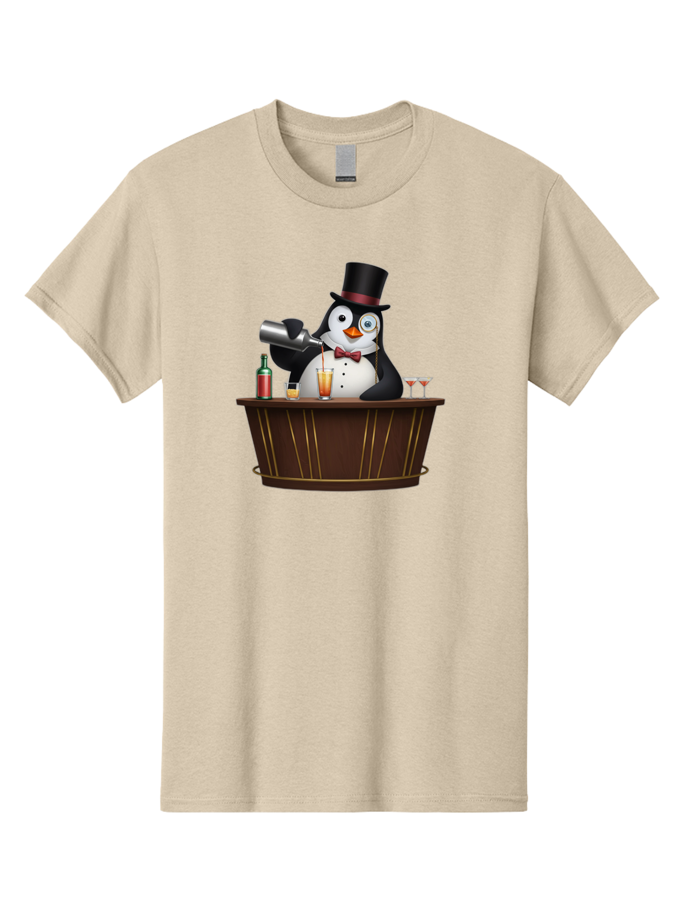 Penguin-Bartender-9 Men'S Graphic Tee, 100% Cotton, Comfortable Casual Summer Wear, Machine Washable, Vintage Camera, Old Camera, Antique Camera, Black Camera, Classic Photography, Photography Equipment, Nostalgic Device, Film Camera, Baf979