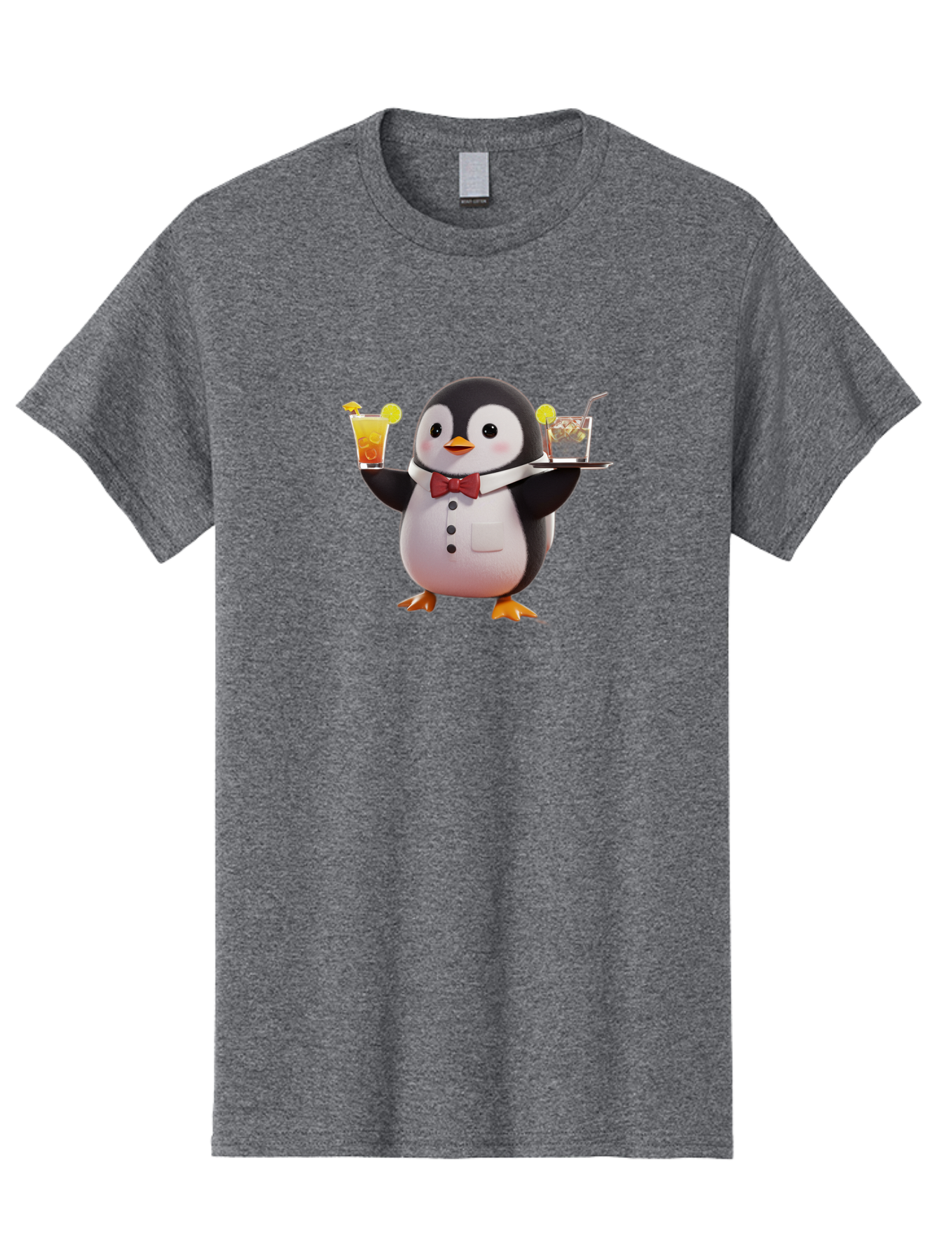 Penguin-Bartender Men'S Graphic Tee, 100% Cotton, Comfortable Casual Summer Wear, Machine Washable, Vintage Camera, Old Camera, Antique Camera, Black Camera, Classic Photography, Photography Equipment, Nostalgic Device, Film Camera, Camera Art Baf980