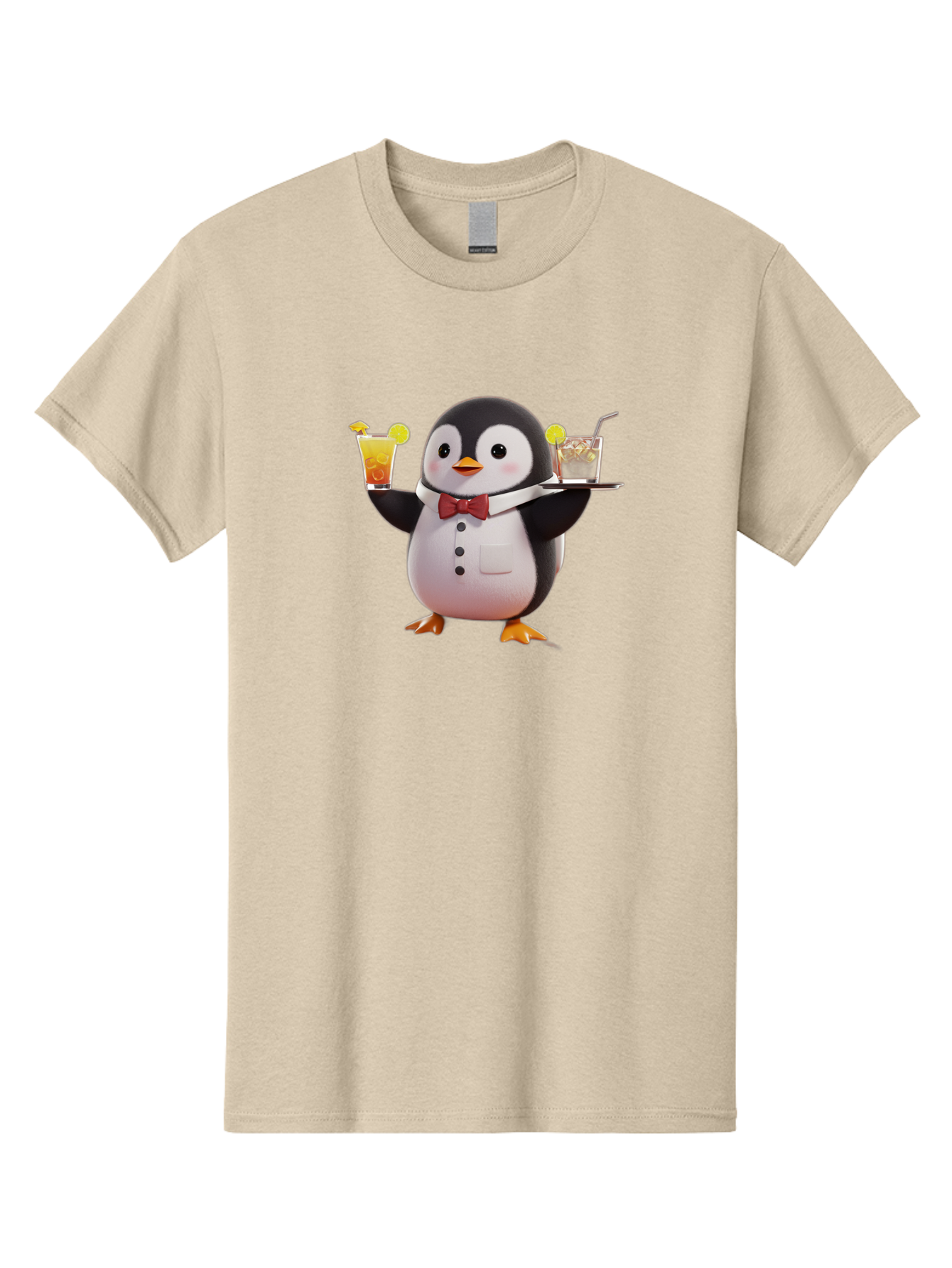 Penguin-Bartender Men'S Graphic Tee, 100% Cotton, Comfortable Casual Summer Wear, Machine Washable, Vintage Camera, Old Camera, Antique Camera, Black Camera, Classic Photography, Photography Equipment, Nostalgic Device, Film Camera, Camera Art Baf980