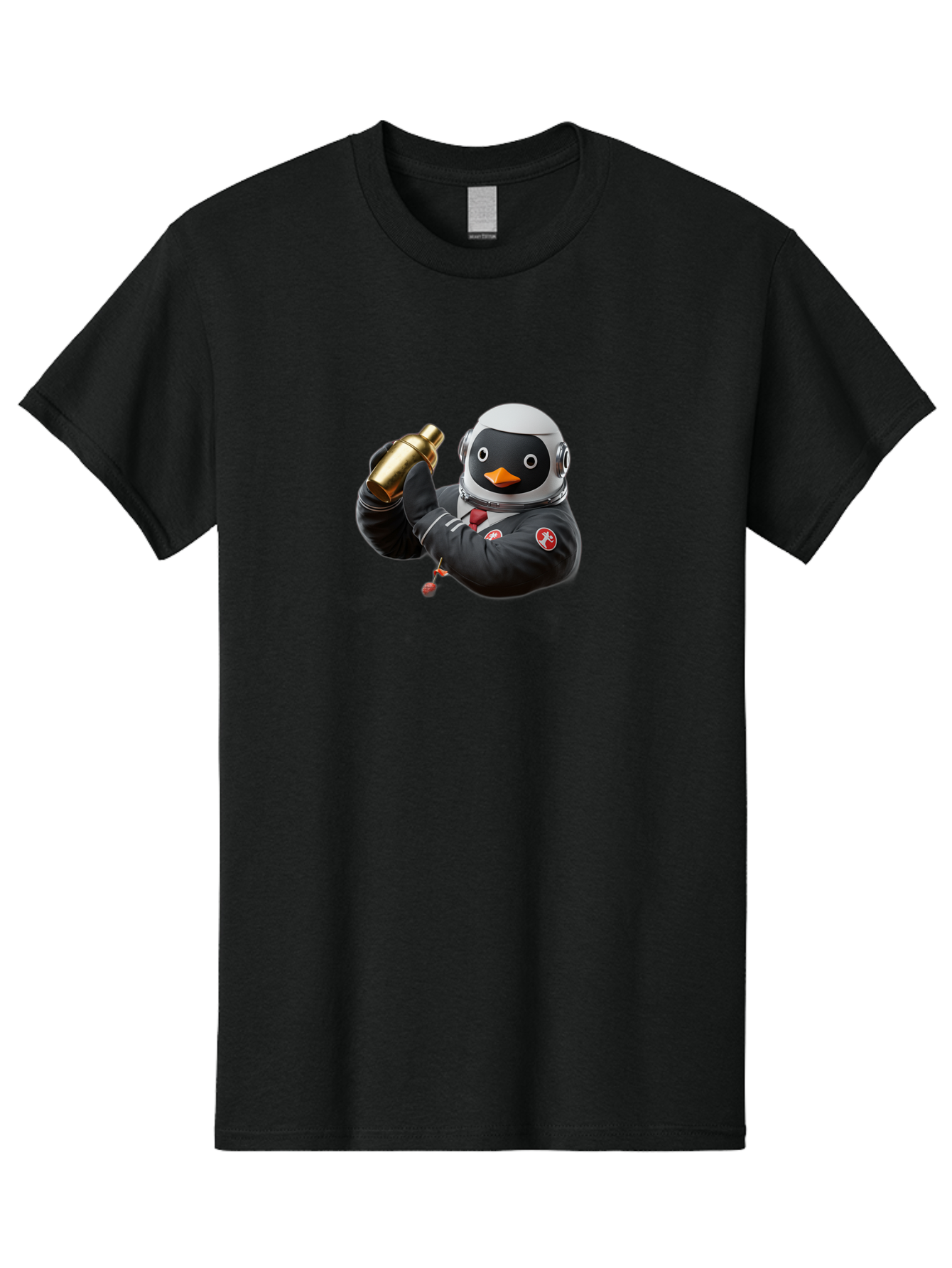 Penguin-In-Space-Suit Men'S Graphic Tee, 100% Cotton, Comfortable Casual Summer Wear, Machine Washable, Vintage Camera, Old Camera, Antique Camera, Black Camera, Classic Photography, Photography Equipment, Nostalgic Device, Film Camera, Baf981