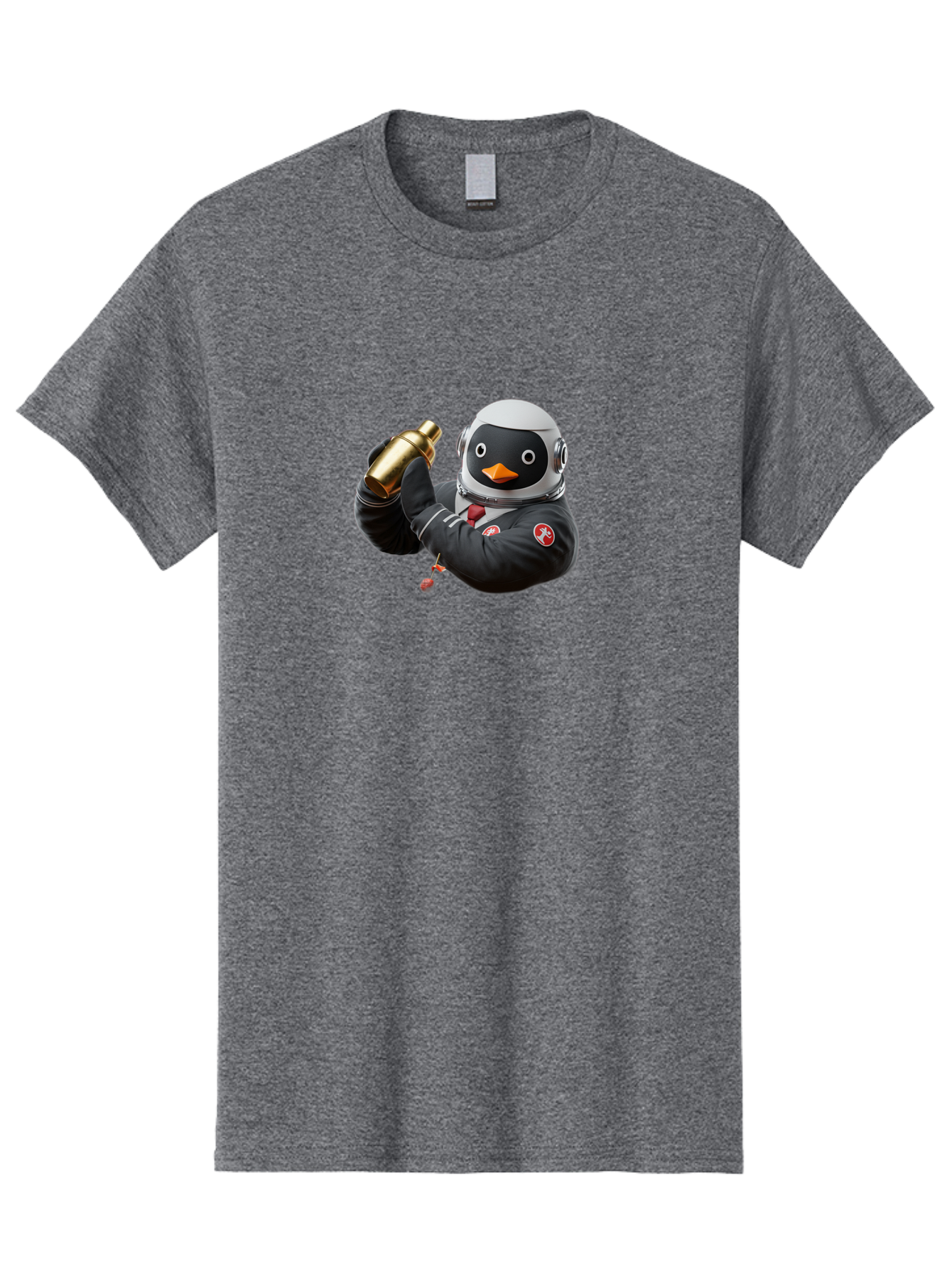 Penguin-In-Space-Suit Men'S Graphic Tee, 100% Cotton, Comfortable Casual Summer Wear, Machine Washable, Vintage Camera, Old Camera, Antique Camera, Black Camera, Classic Photography, Photography Equipment, Nostalgic Device, Film Camera, Baf981