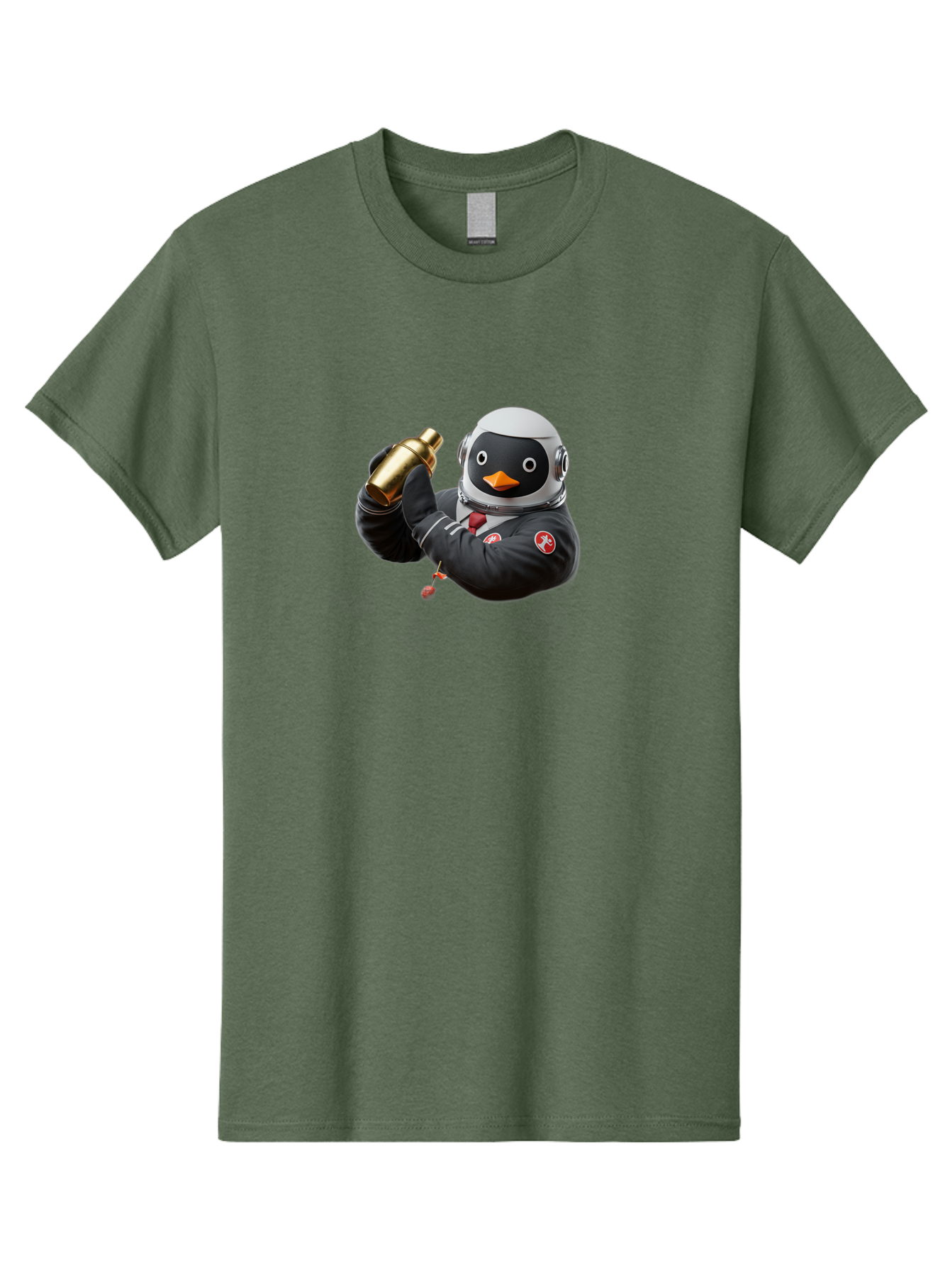 Penguin-In-Space-Suit Men'S Graphic Tee, 100% Cotton, Comfortable Casual Summer Wear, Machine Washable, Vintage Camera, Old Camera, Antique Camera, Black Camera, Classic Photography, Photography Equipment, Nostalgic Device, Film Camera, Baf981