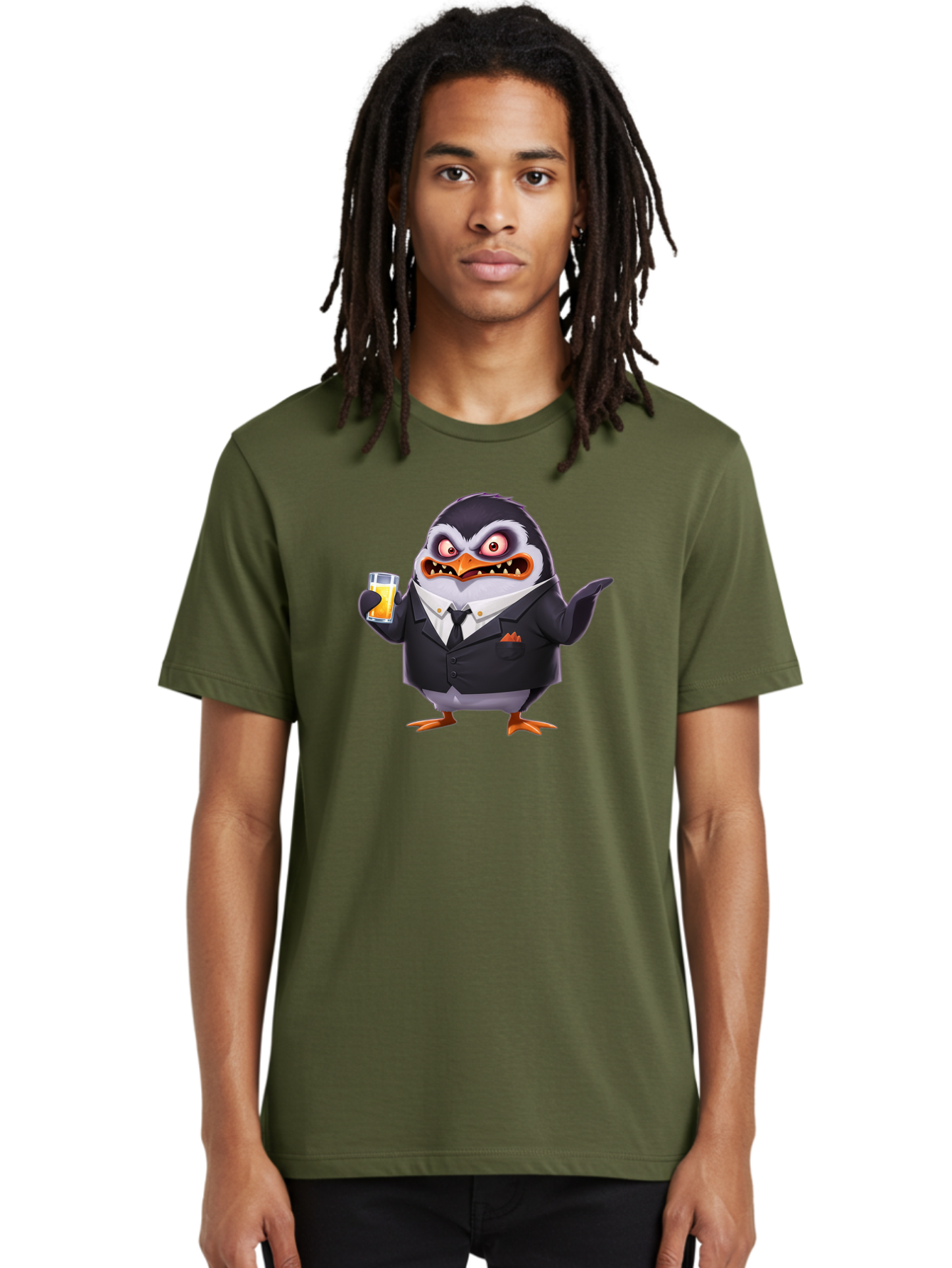 Penguin-In-Suit-1 Men'S Graphic Tee, 100% Cotton, Comfortable Casual Summer Wear, Machine Washable, Vintage Camera, Old Camera, Antique Camera, Black Camera, Classic Photography, Photography Equipment, Nostalgic Device, Film Camera, Camera Art Baf983