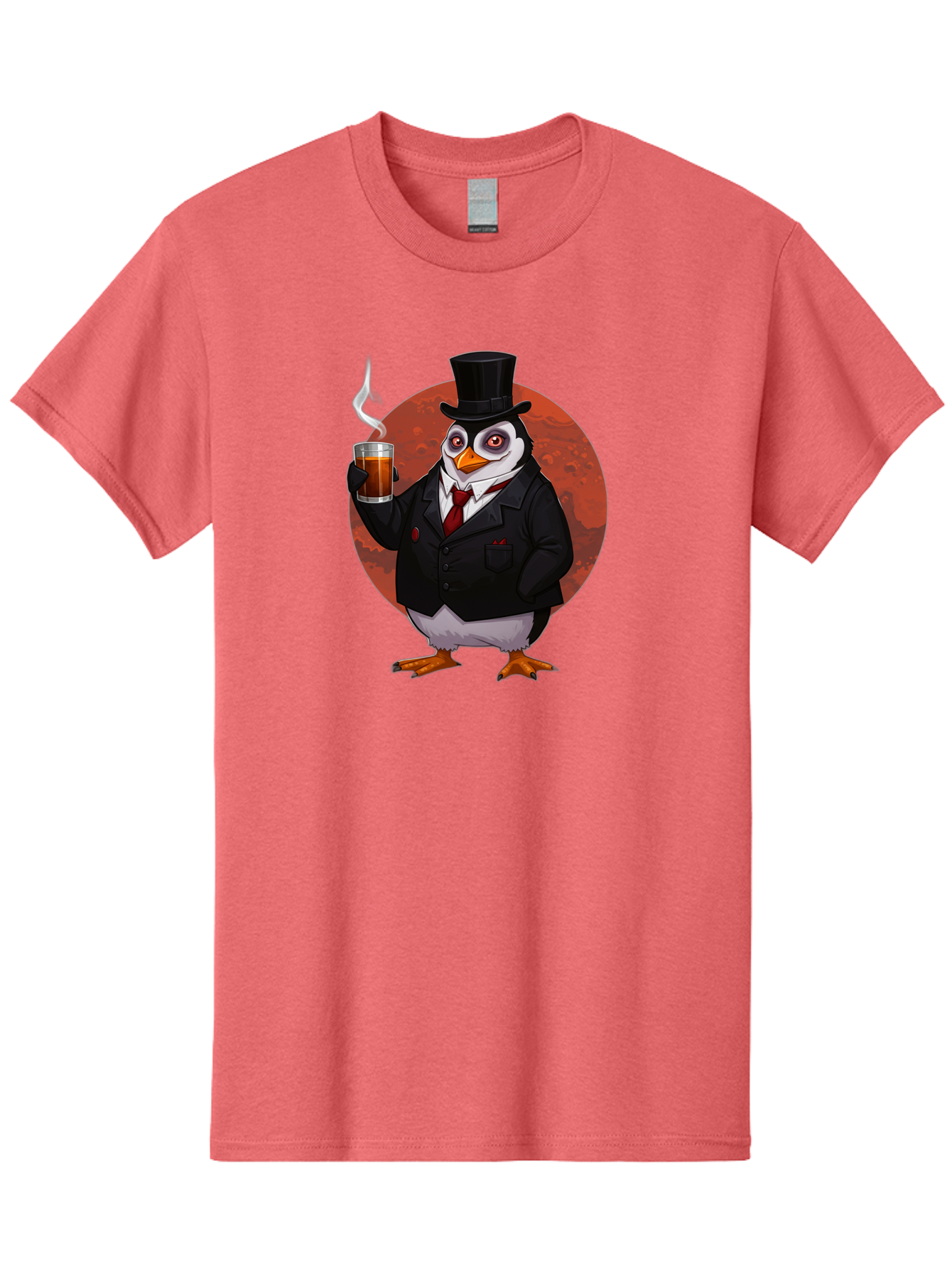 Penguin-In-Suit-4 Men'S Graphic Tee, 100% Cotton, Comfortable Casual Summer Wear, Machine Washable, Vintage Camera, Old Camera, Antique Camera, Black Camera, Classic Photography, Photography Equipment, Nostalgic Device, Film Camera, Camera Art Baf986