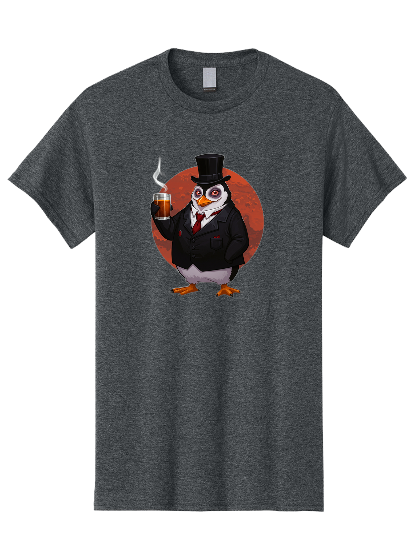 Penguin-In-Suit-4 Men'S Graphic Tee, 100% Cotton, Comfortable Casual Summer Wear, Machine Washable, Vintage Camera, Old Camera, Antique Camera, Black Camera, Classic Photography, Photography Equipment, Nostalgic Device, Film Camera, Camera Art Baf986
