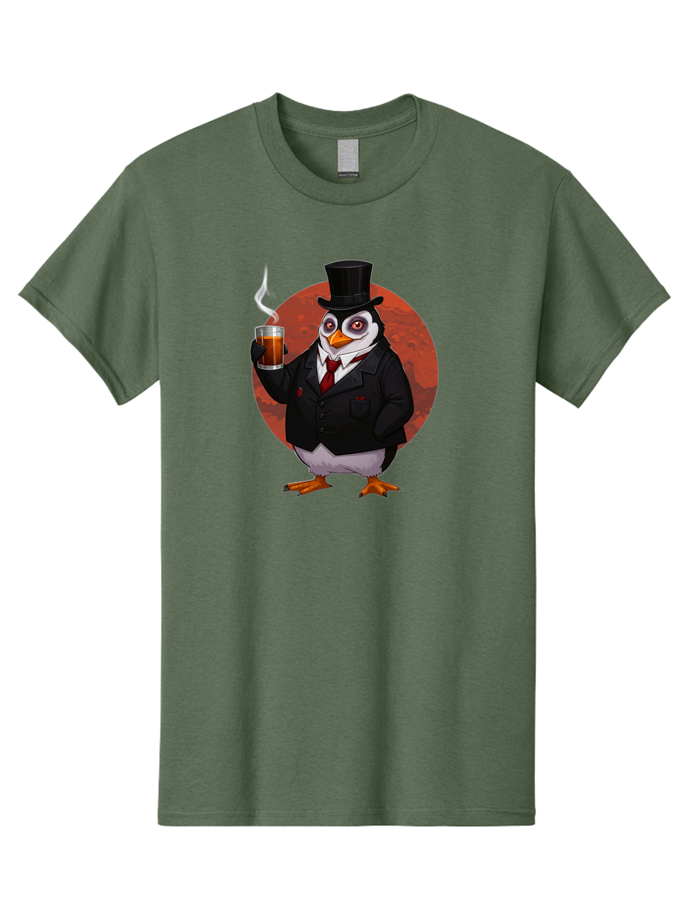 Penguin-In-Suit-4 Men'S Graphic Tee, 100% Cotton, Comfortable Casual Summer Wear, Machine Washable, Vintage Camera, Old Camera, Antique Camera, Black Camera, Classic Photography, Photography Equipment, Nostalgic Device, Film Camera, Camera Art Baf986