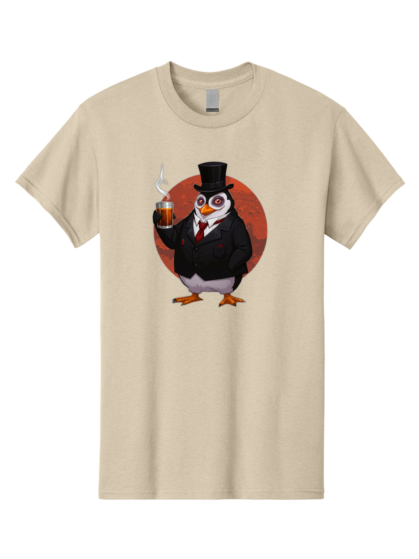 Penguin-In-Suit-4 Men'S Graphic Tee, 100% Cotton, Comfortable Casual Summer Wear, Machine Washable, Vintage Camera, Old Camera, Antique Camera, Black Camera, Classic Photography, Photography Equipment, Nostalgic Device, Film Camera, Camera Art Baf986