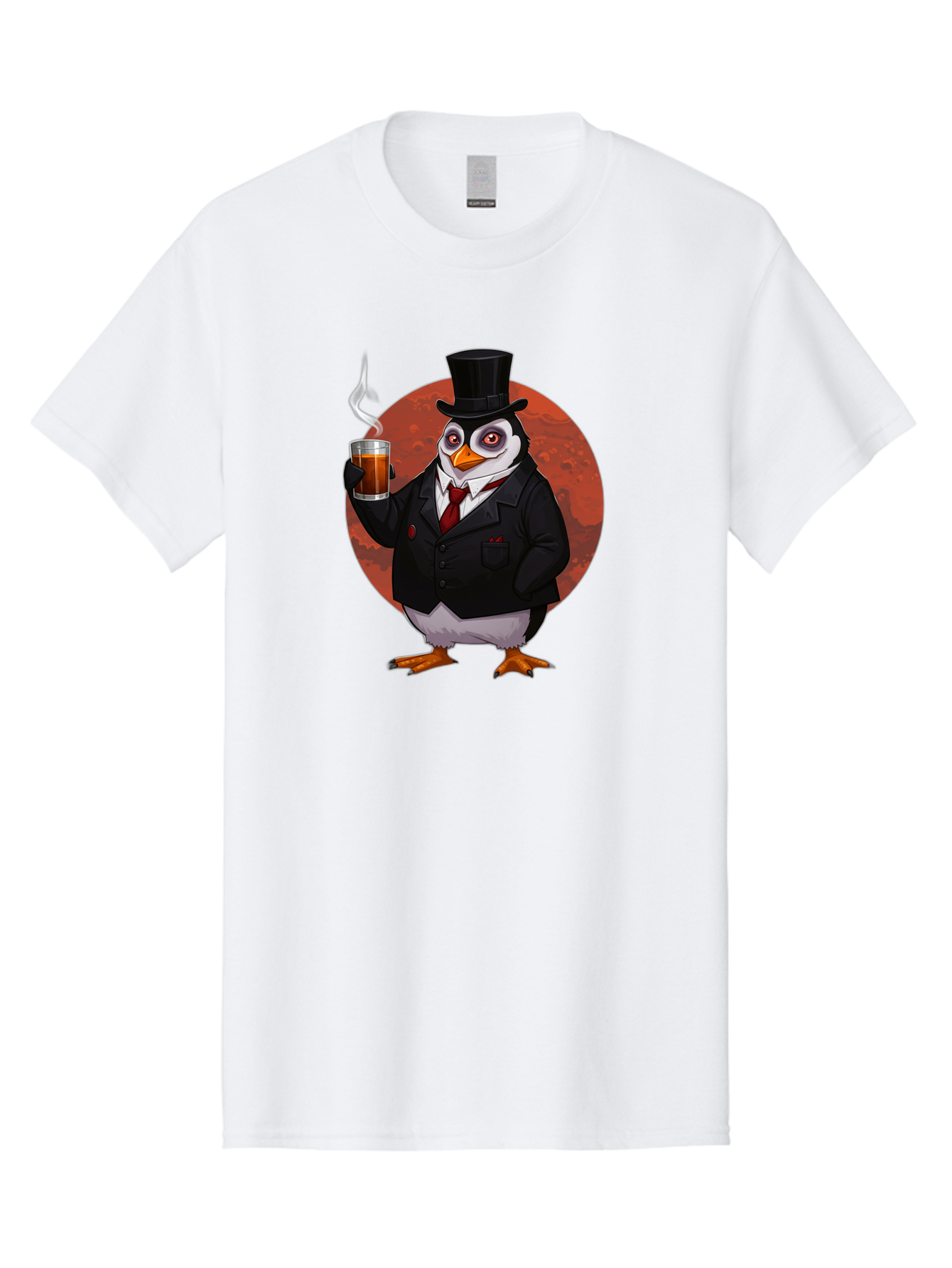 Penguin-In-Suit-4 Men'S Graphic Tee, 100% Cotton, Comfortable Casual Summer Wear, Machine Washable, Vintage Camera, Old Camera, Antique Camera, Black Camera, Classic Photography, Photography Equipment, Nostalgic Device, Film Camera, Camera Art Baf986