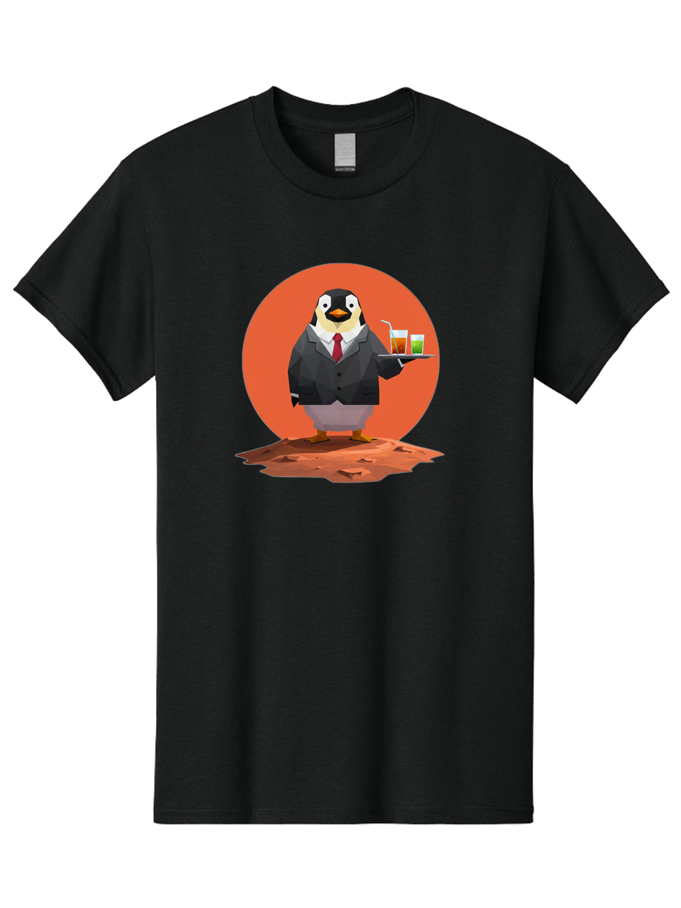 Penguin-Waiter-1 Men'S Graphic Tee, 100% Cotton, Comfortable Casual Summer Wear, Machine Washable, Vintage Camera, Old Camera, Antique Camera, Black Camera, Classic Photography, Photography Equipment, Nostalgic Device, Film Camera, Camera Art Baf988