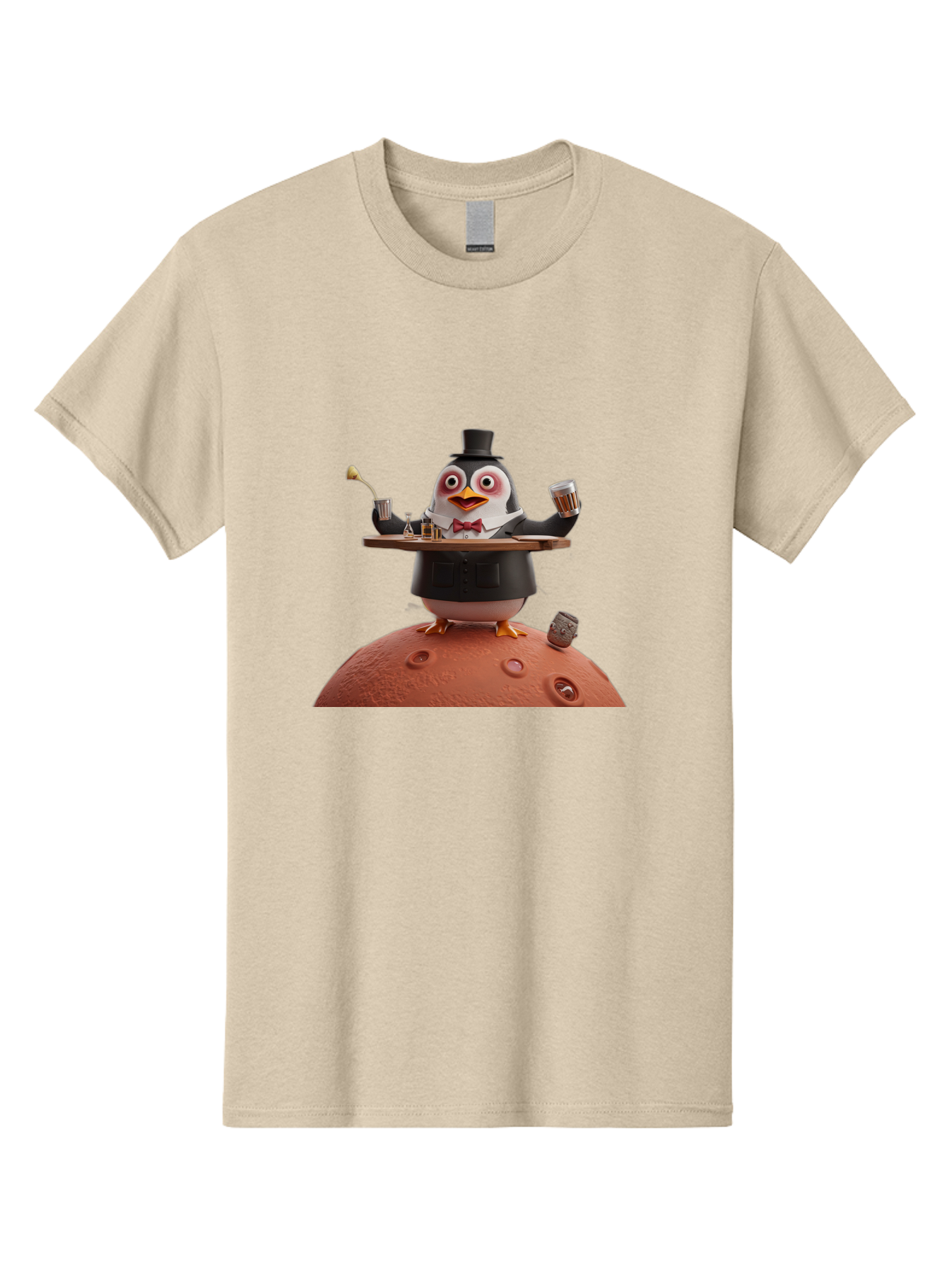 Penguin-Waiter-2 Men'S Graphic Tee, 100% Cotton, Comfortable Casual Summer Wear, Machine Washable, Vintage Camera, Old Camera, Antique Camera, Black Camera, Classic Photography, Photography Equipment, Nostalgic Device, Film Camera, Camera Art Baf989