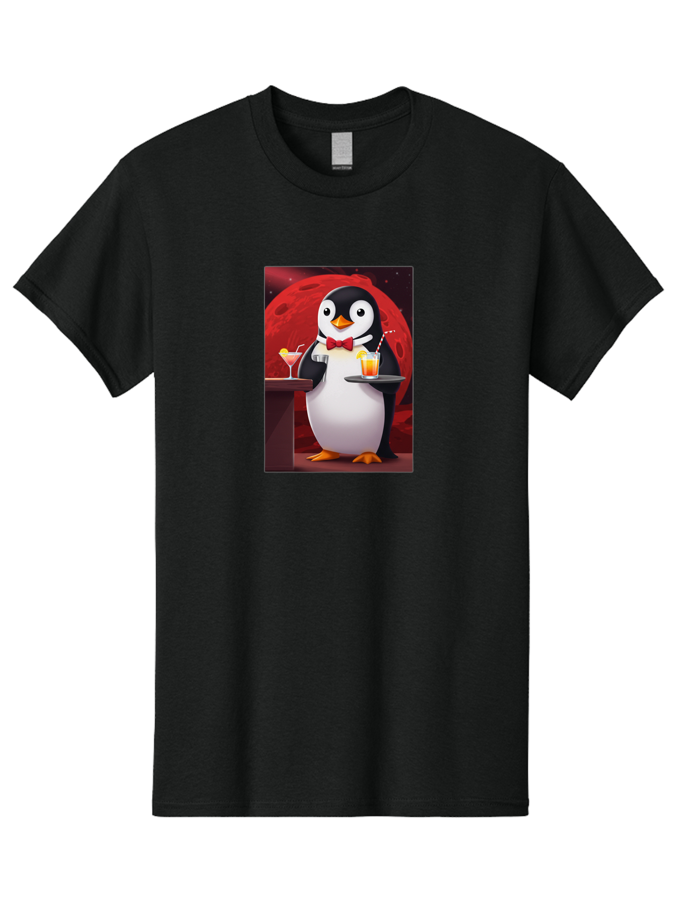 Penguin-Waiter Men'S Graphic Tee, 100% Cotton, Comfortable Casual Summer Wear, Machine Washable, Vintage Camera, Old Camera, Antique Camera, Black Camera, Classic Photography, Photography Equipment, Nostalgic Device, Film Camera, Camera Art Baf991