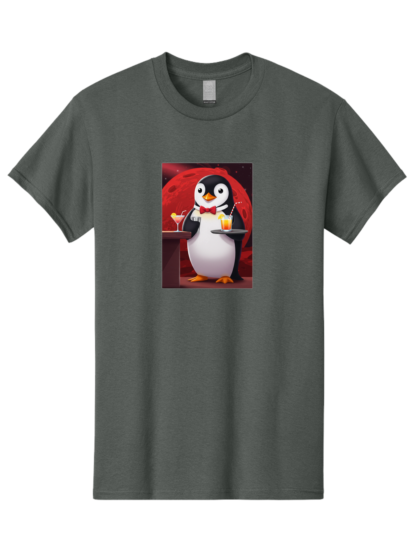 Penguin-Waiter Men'S Graphic Tee, 100% Cotton, Comfortable Casual Summer Wear, Machine Washable, Vintage Camera, Old Camera, Antique Camera, Black Camera, Classic Photography, Photography Equipment, Nostalgic Device, Film Camera, Camera Art Baf991