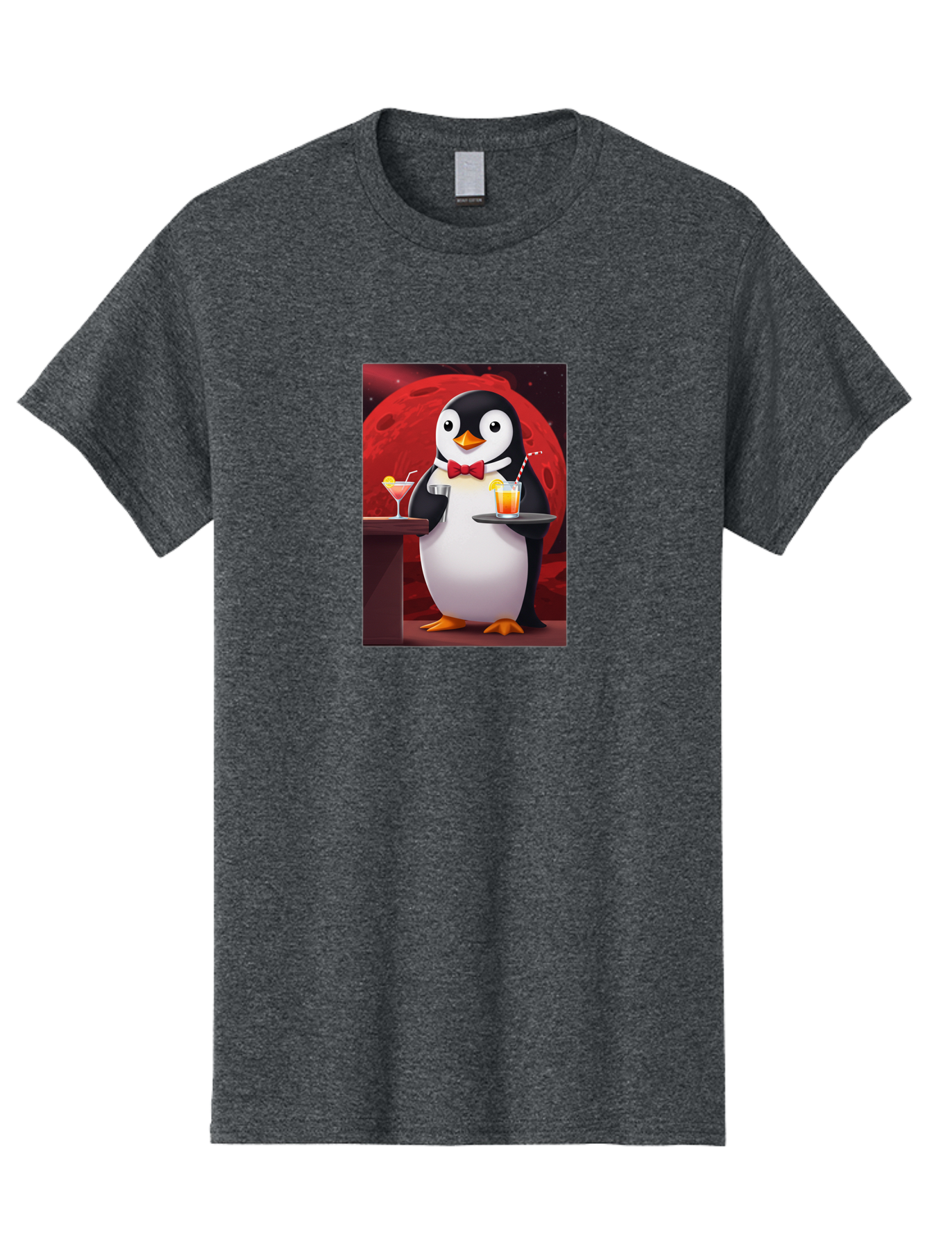 Penguin-Waiter Men'S Graphic Tee, 100% Cotton, Comfortable Casual Summer Wear, Machine Washable, Vintage Camera, Old Camera, Antique Camera, Black Camera, Classic Photography, Photography Equipment, Nostalgic Device, Film Camera, Camera Art Baf991