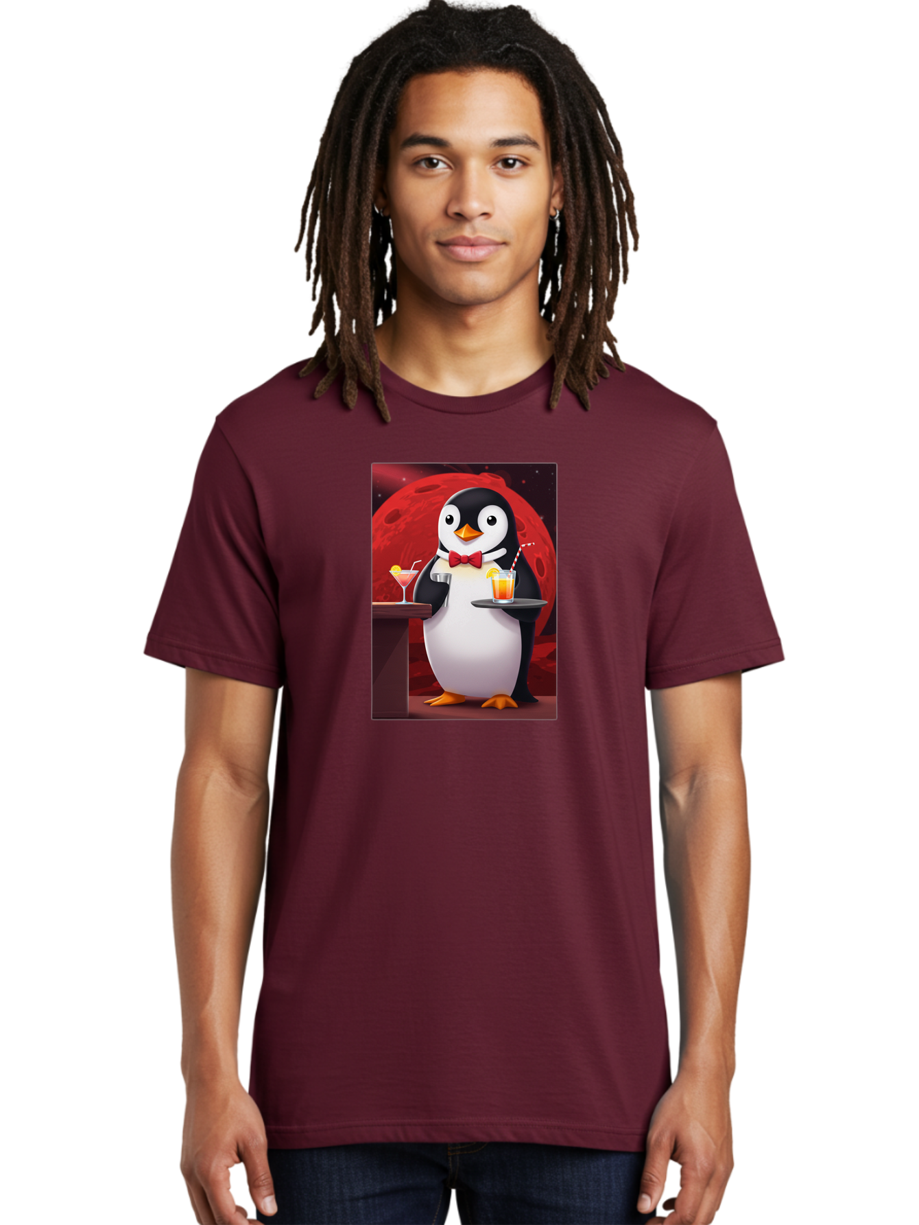 Penguin-Waiter Men'S Graphic Tee, 100% Cotton, Comfortable Casual Summer Wear, Machine Washable, Vintage Camera, Old Camera, Antique Camera, Black Camera, Classic Photography, Photography Equipment, Nostalgic Device, Film Camera, Camera Art Baf991